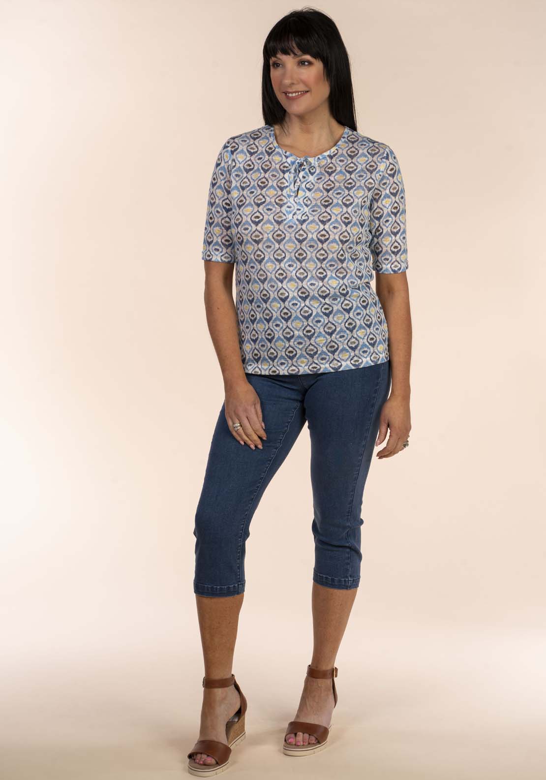 Tea Lane Tile Print T-Shirt 5 Shaws Department Stores