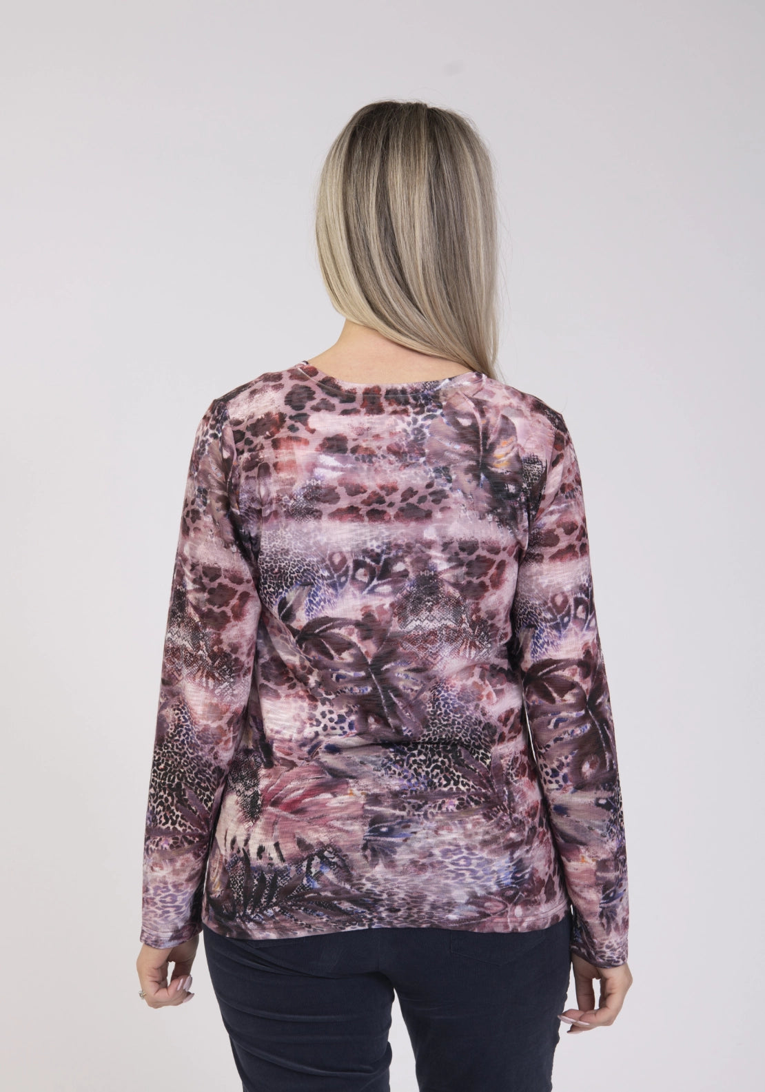Long Sleeve Sparkle Top - Pink
