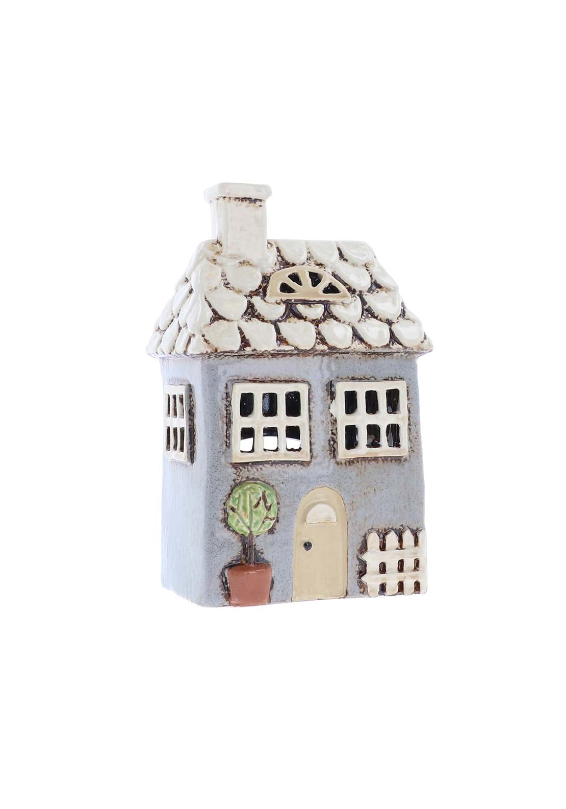 The Home Collection Village Pottery Garden House Grey Tealight 1 Shaws Department Stores