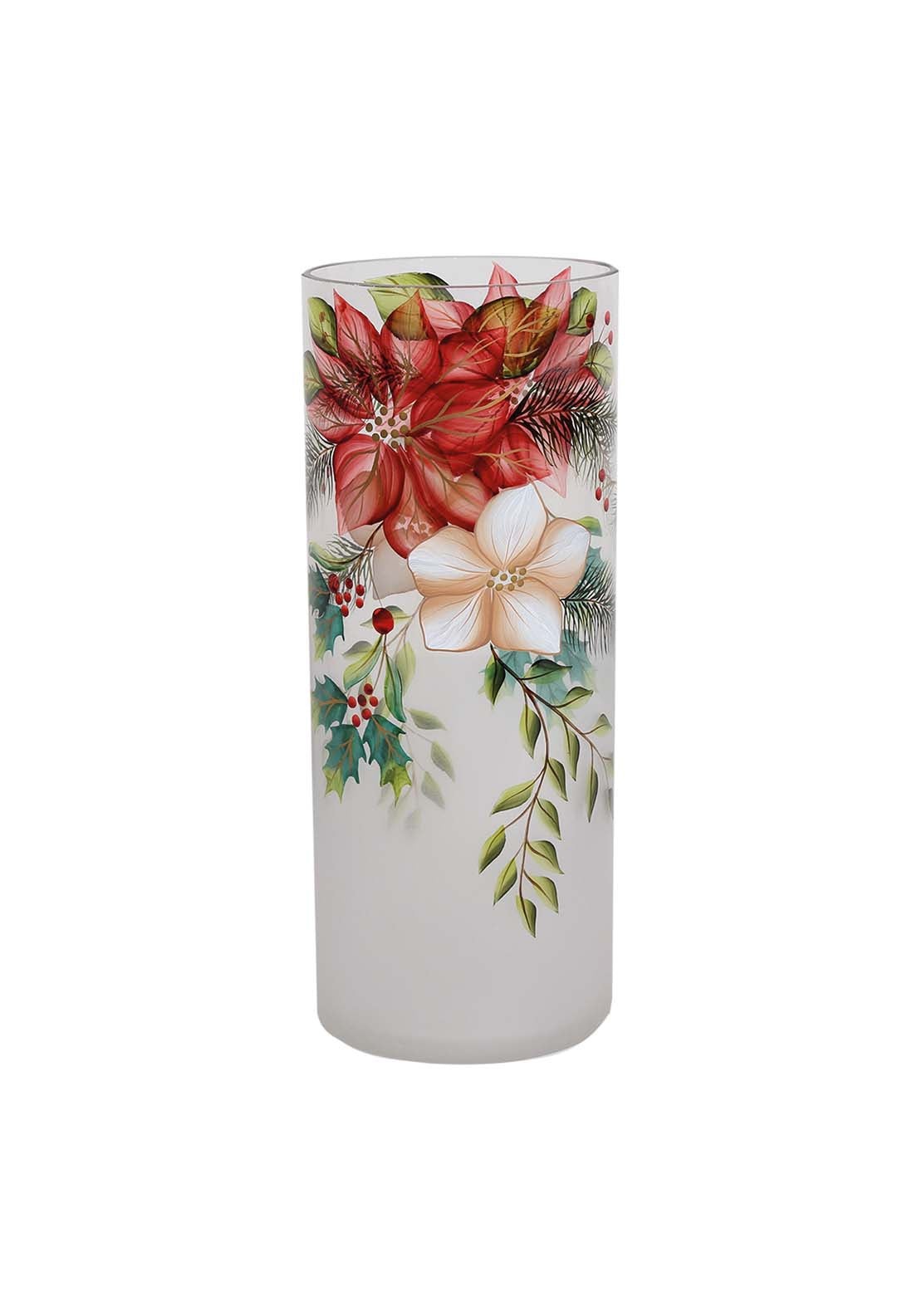 The Home Christmas Poinsettia Candle Holder 1 Shaws Department Stores