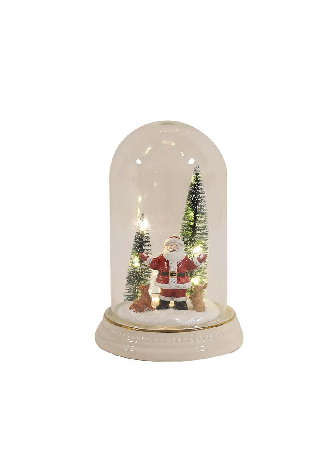 The Home Christmas LED Santa Glass Deco 1 Shaws Department Stores