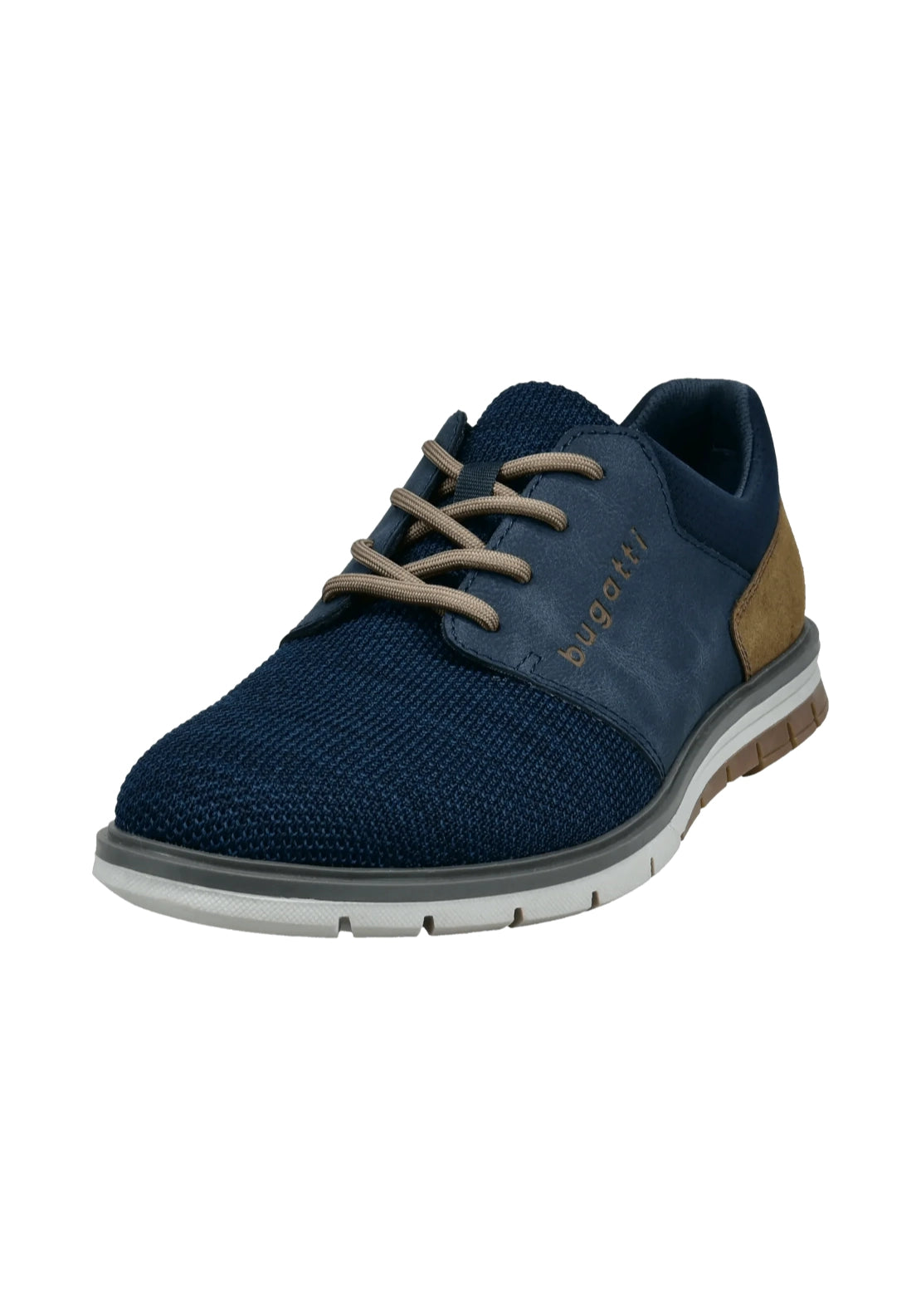 Bugatti Lace Up Shoe - Dark Blue/taupe 5 Shaws Department Stores