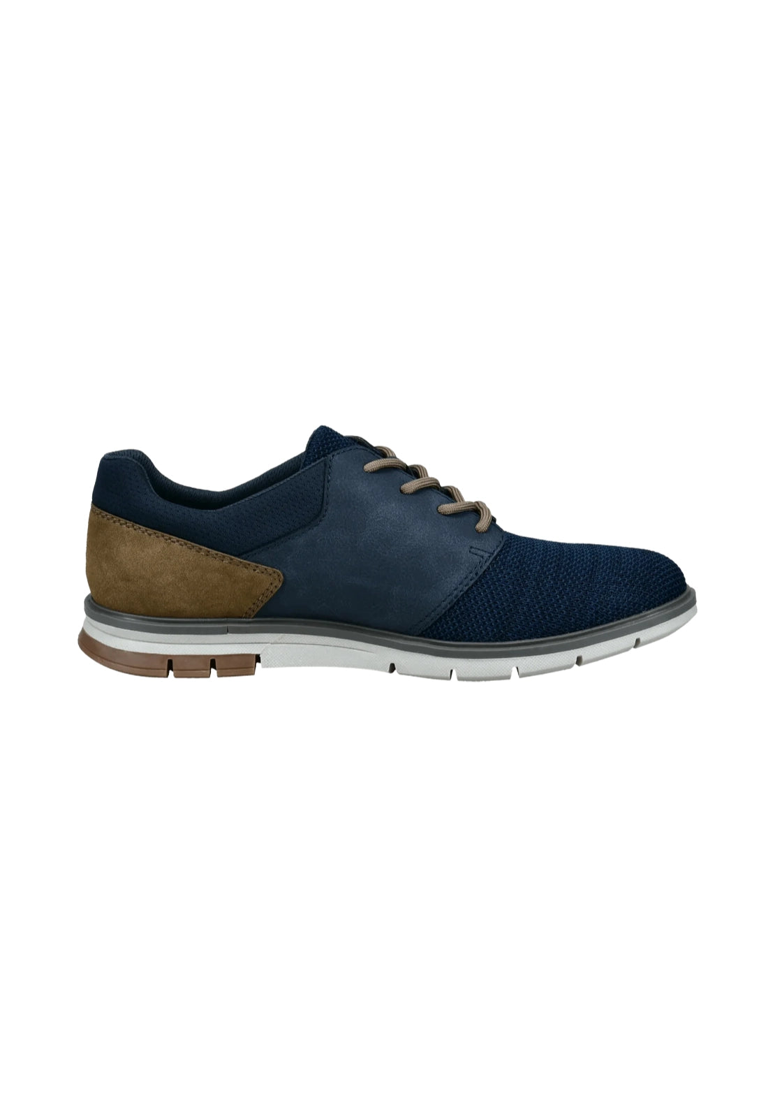 Bugatti Lace Up Shoe - Dark Blue/taupe 2 Shaws Department Stores