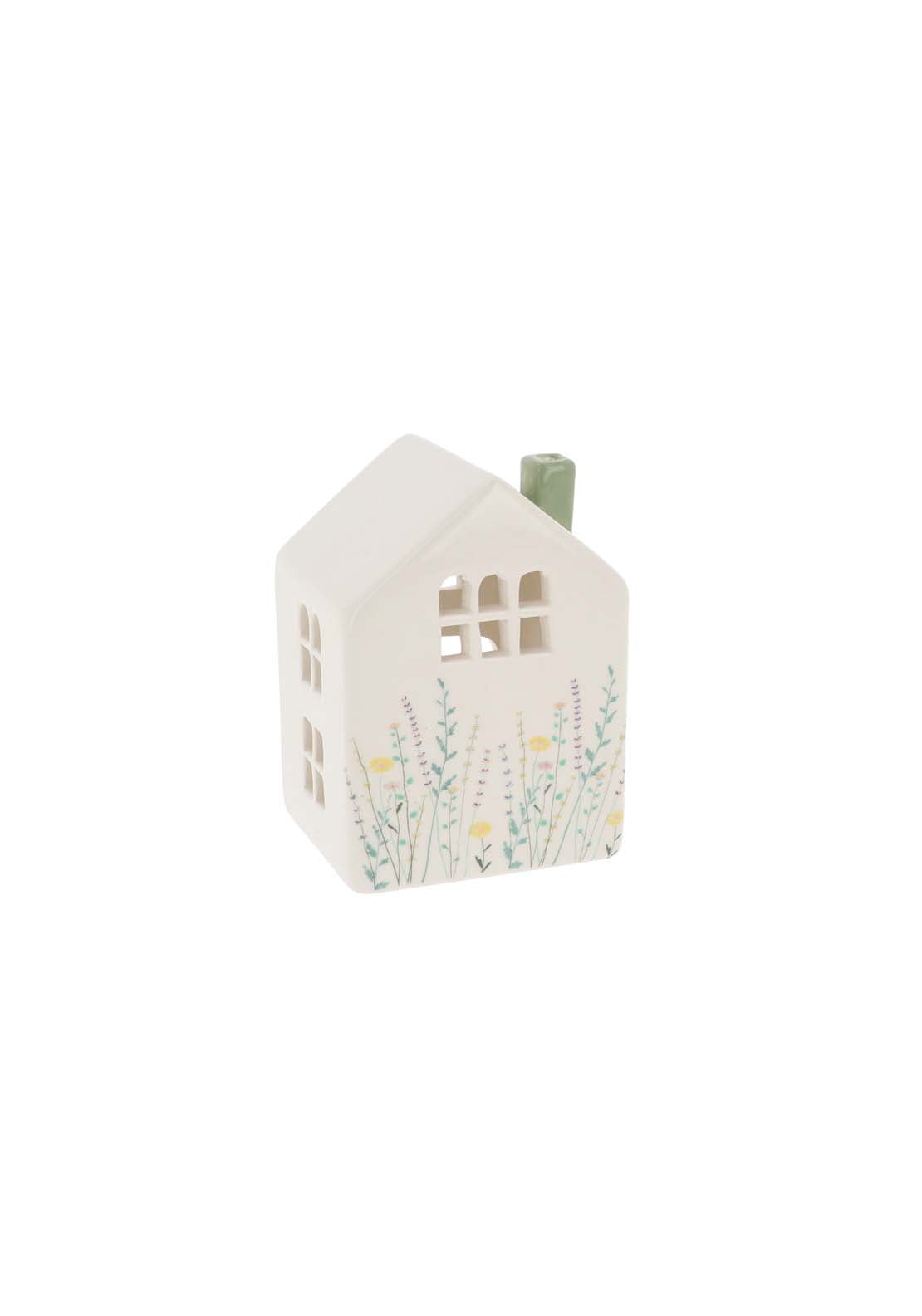 The Home Collection Meadow House Tealight Teal Chimney - Blue 1 Shaws Department Stores