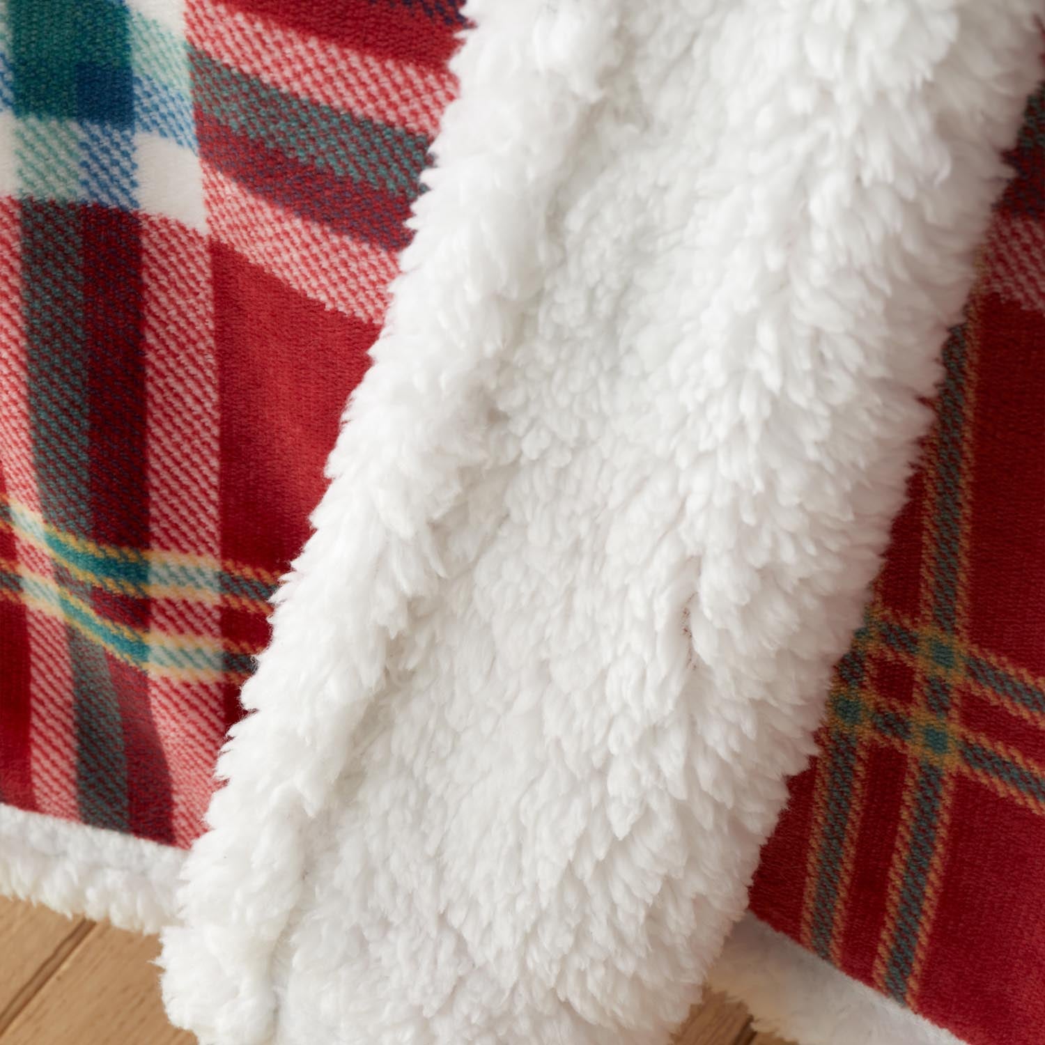 The Home Collection Soft and Cosy Check Throw - Red 3 Shaws Department Stores