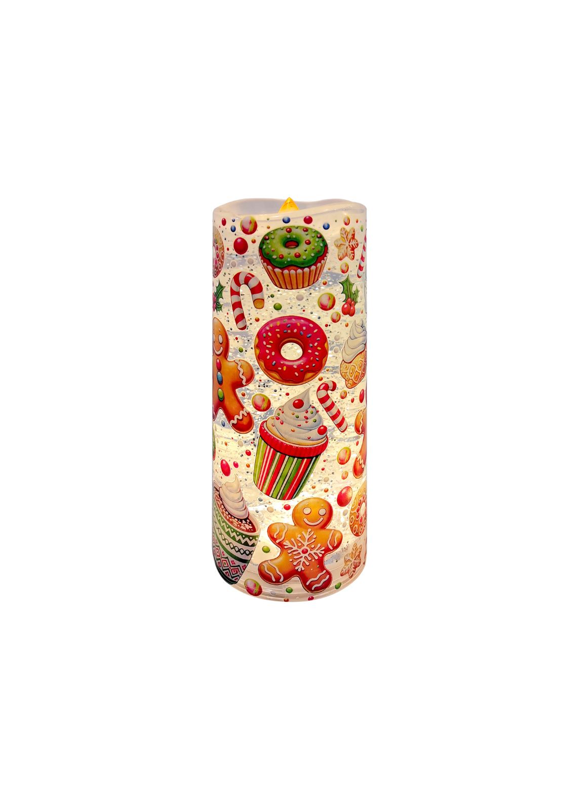 LED Gingerbread Water Spinner - Multi