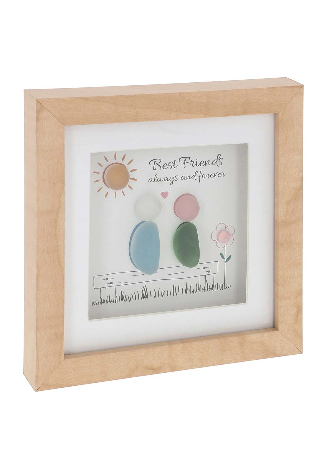 The Home Collection Pebble Glass Square Plaque Best Friend 1 Shaws Department Stores