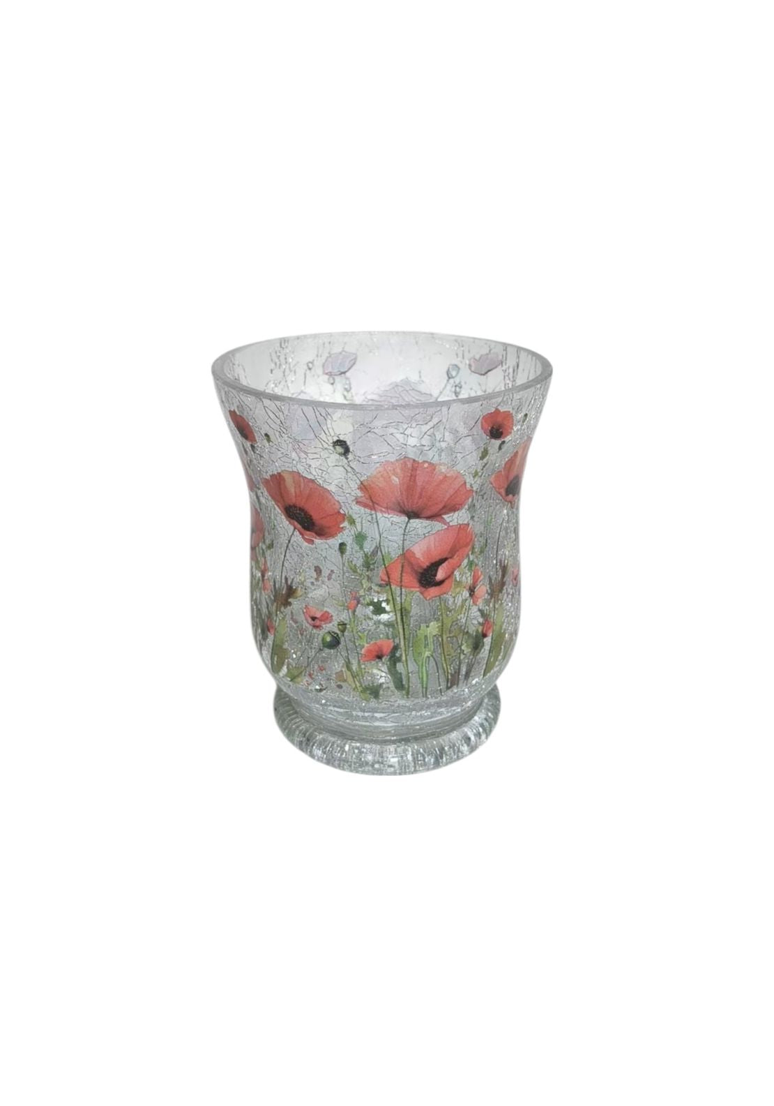 Poppy Hurricane Vase - Poppy Print