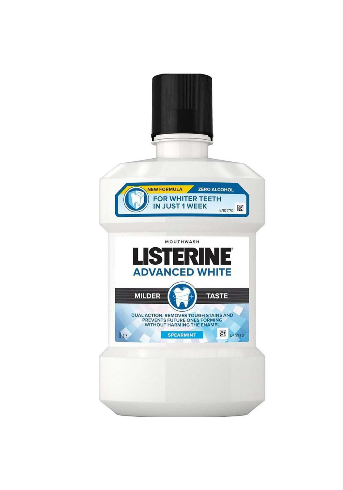 Listerine Advanced White Mouthwash Spearmint 1L 1 Shaws Department Stores