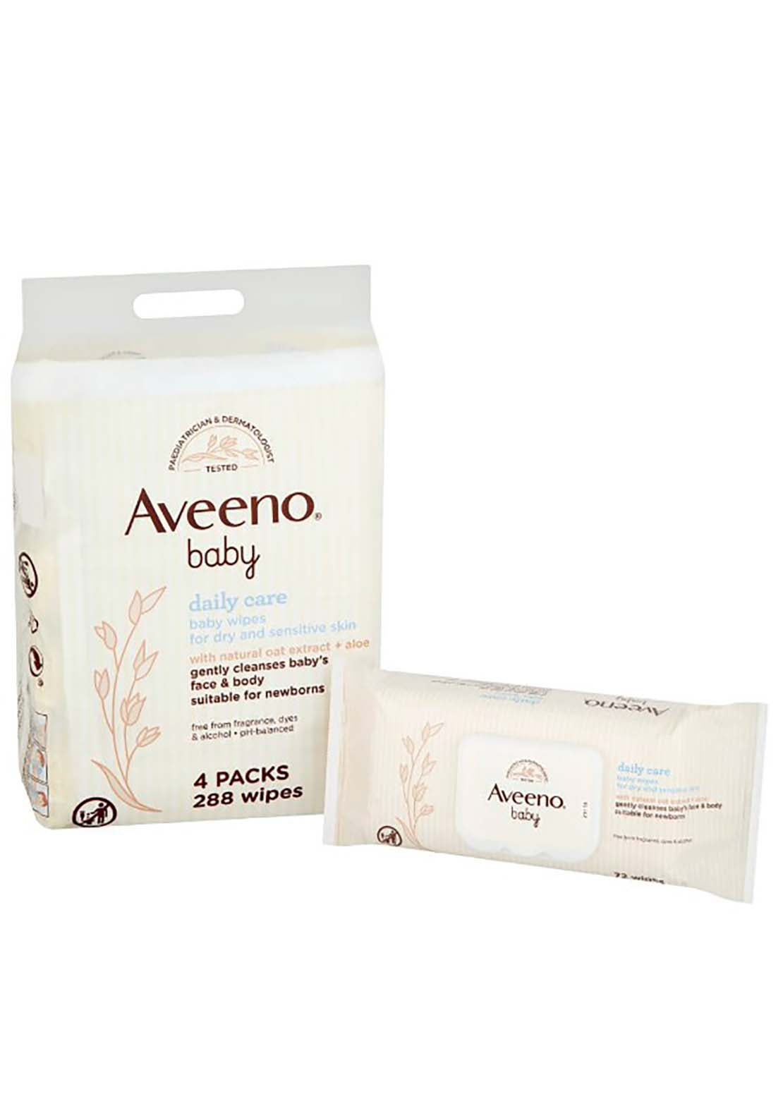 Aveeno Daily Care Baby Wipes 4 Pack 1 Shaws Department Stores