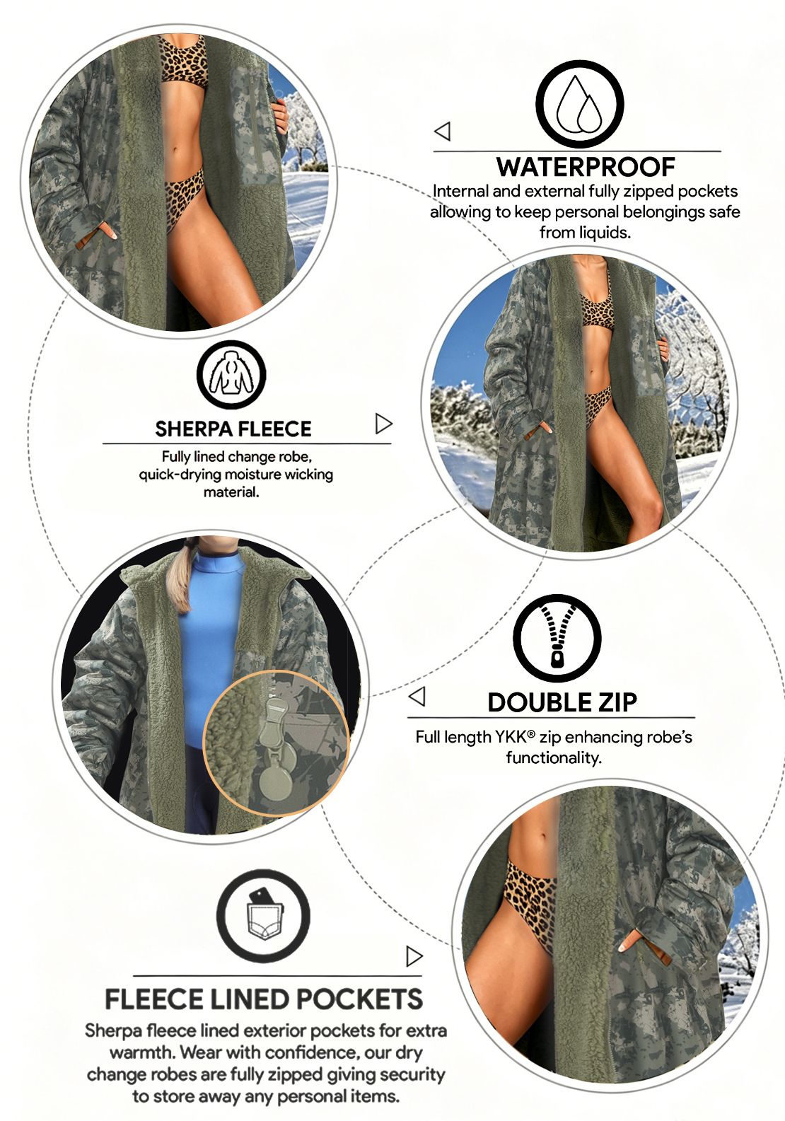 The Home Collection Dry Robe - Camo 3 Shaws Department Stores
