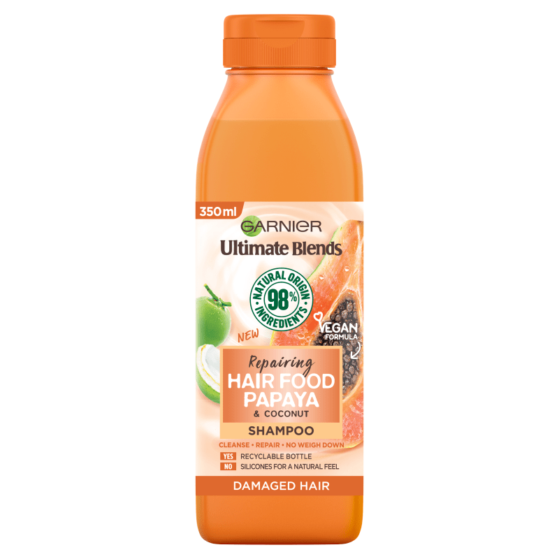 Garnier Ultimate Blends Repairing Hair Food Papaya Shampoo - 350ml 1 Shaws Department Stores