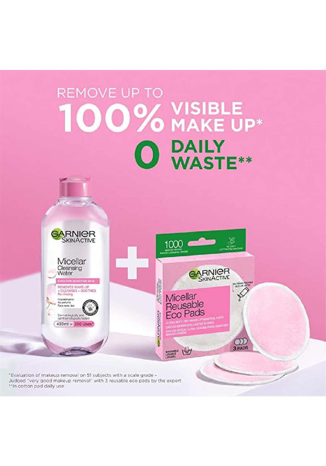 Garnier Micellar Reusable Makeup Remover Eco Pads X3 2 Shaws Department Stores