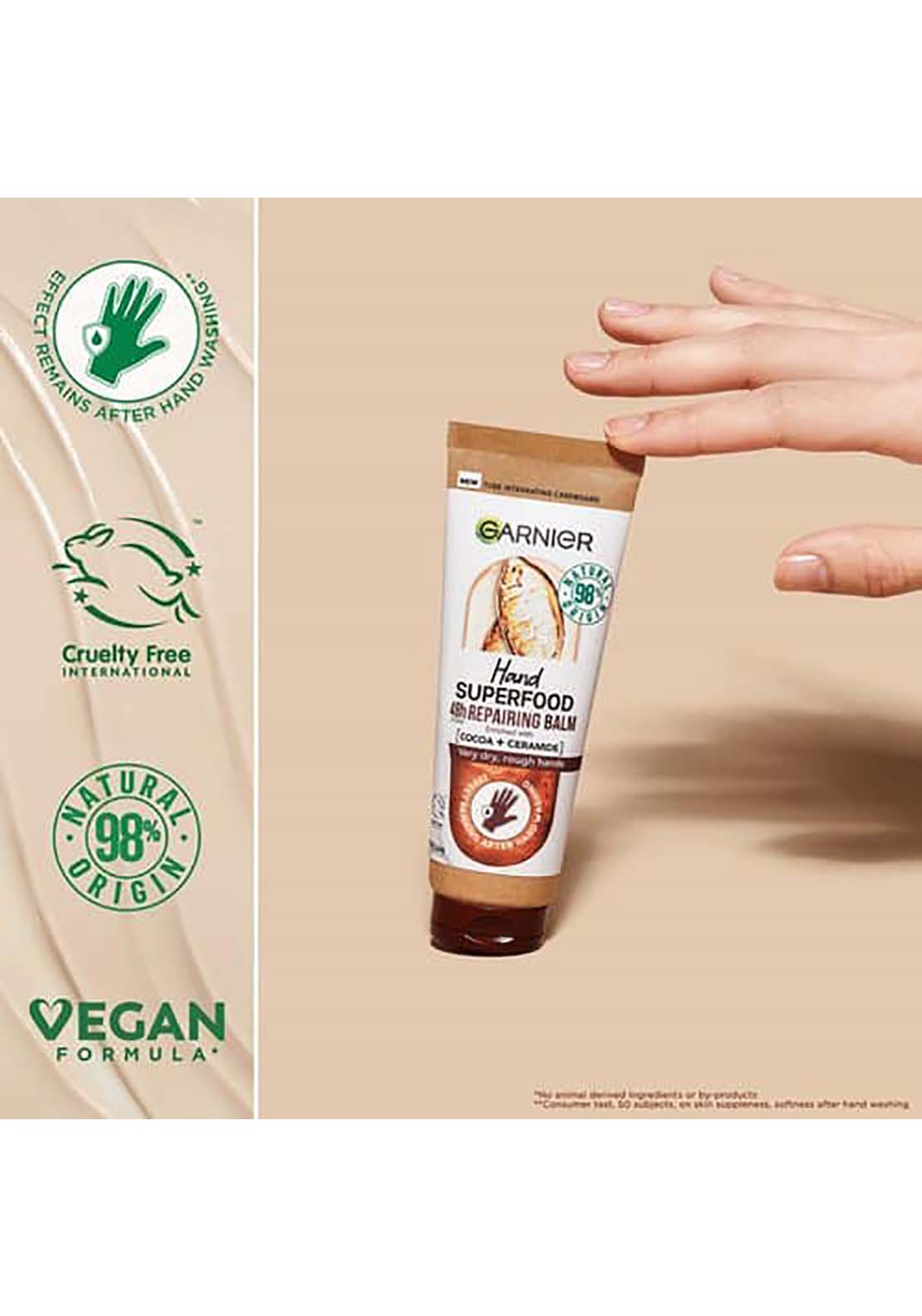 Garnier Hand Superfood Cocoa & Ceramides Hand Cream 3 Shaws Department Stores