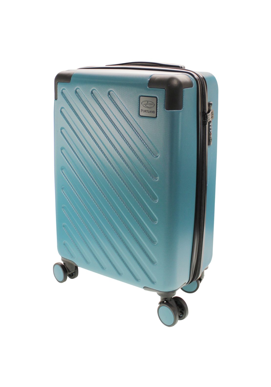 Portland Tokyo Hard Shell Luggage - Teal 1 Shaws Department Stores