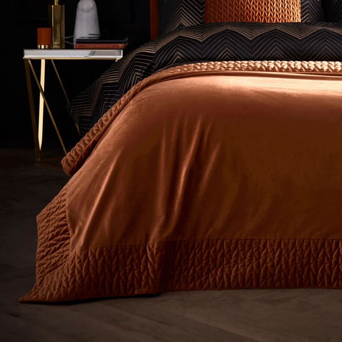 Laurence Llewelyn-bowen Siena Bedspread 150cm x 220cm - Spice 1 Shaws Department Stores