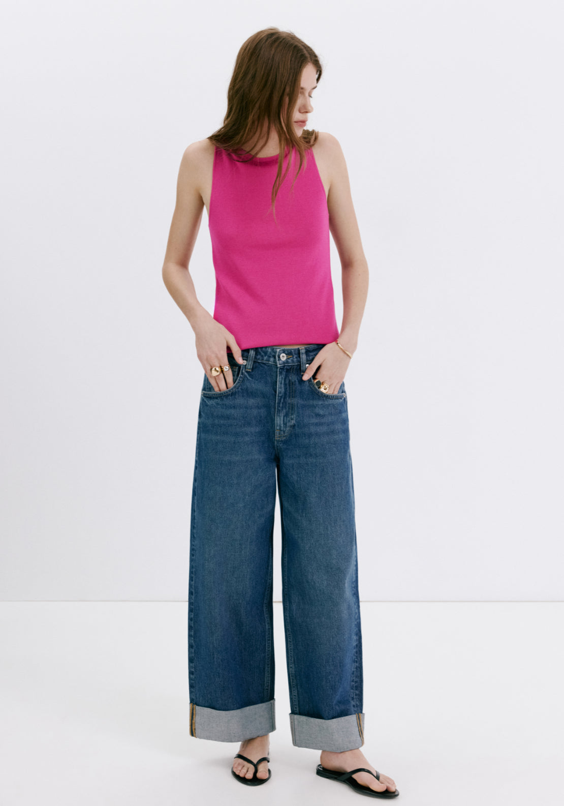 Fine-Knit Top - Pink