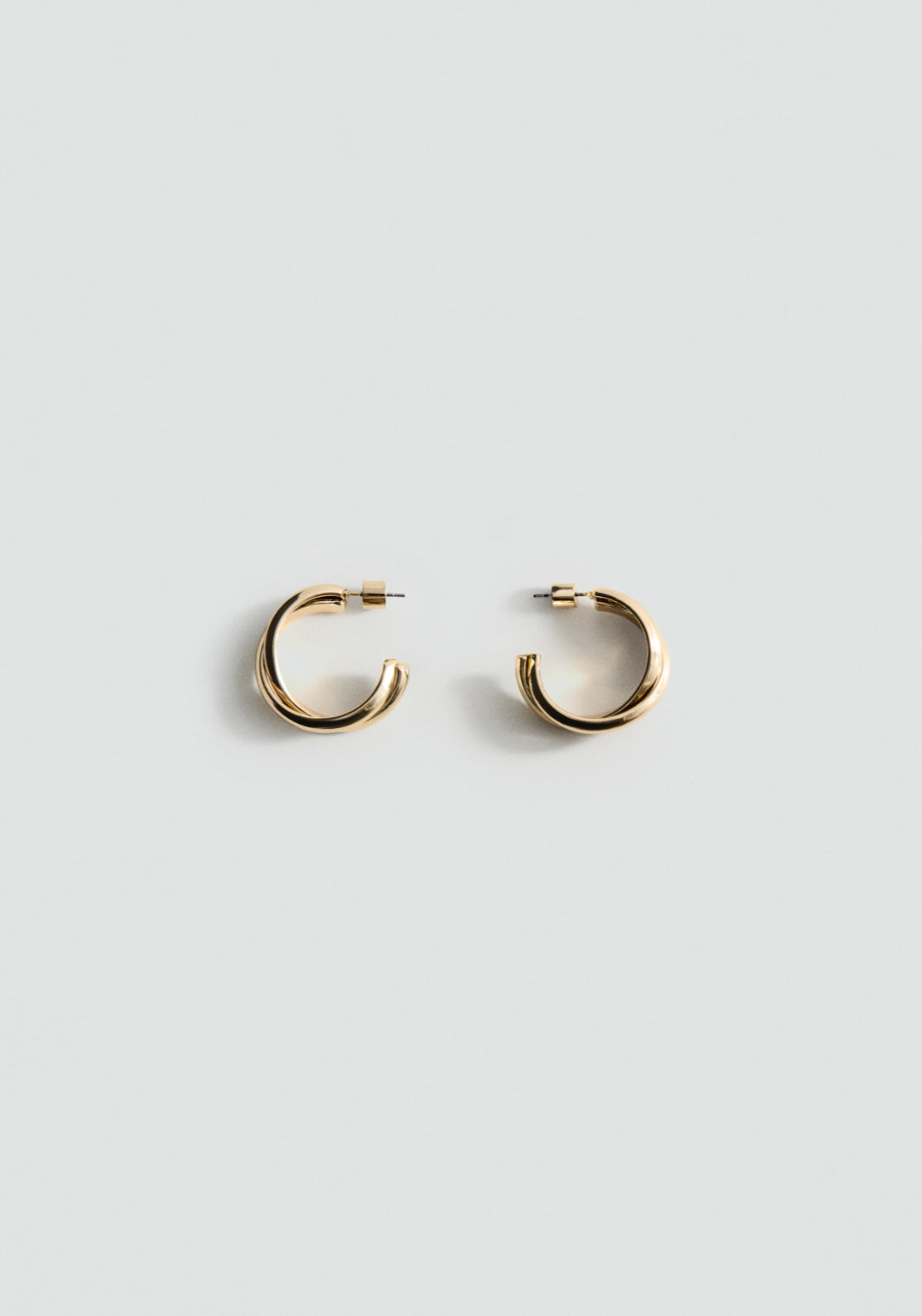 Interlinked Hoop Earrings - Gold