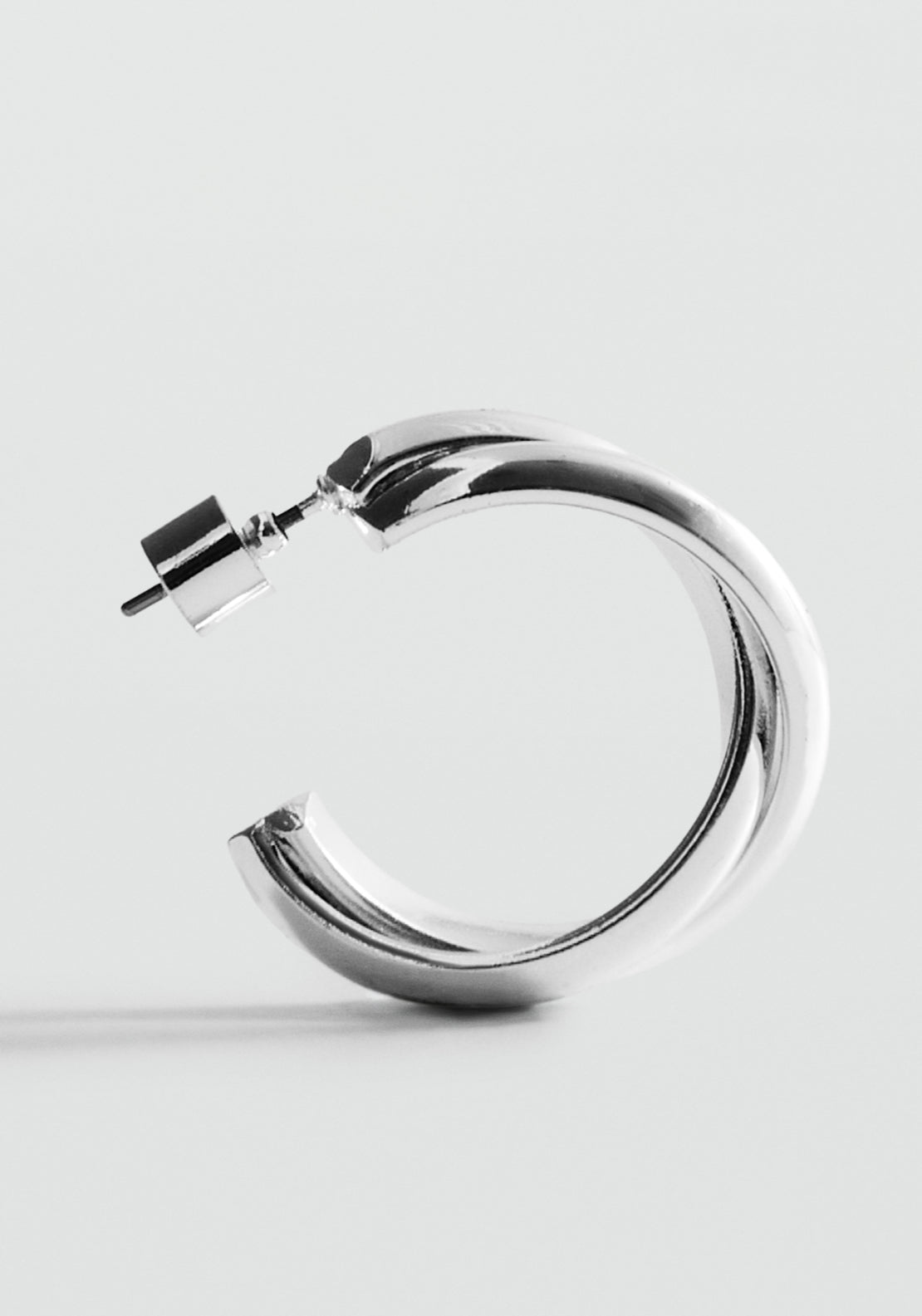 Interlinked Hoop Earrings - Silver