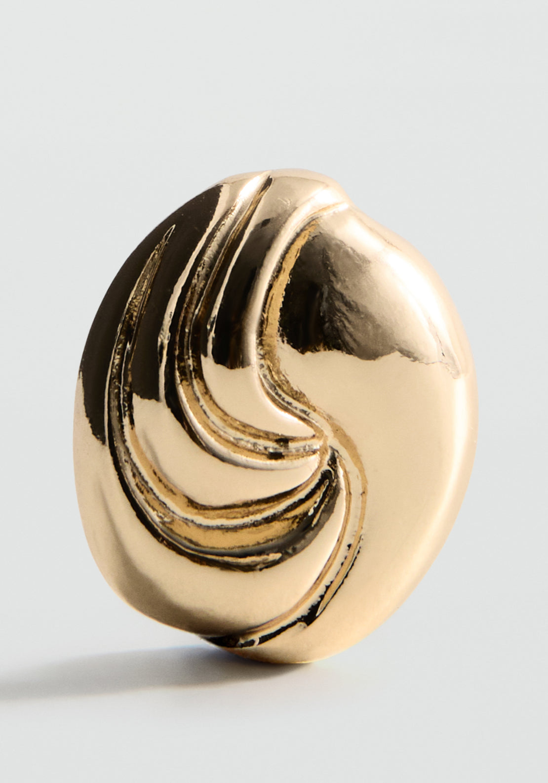 Textured Relief Earrings - Gold