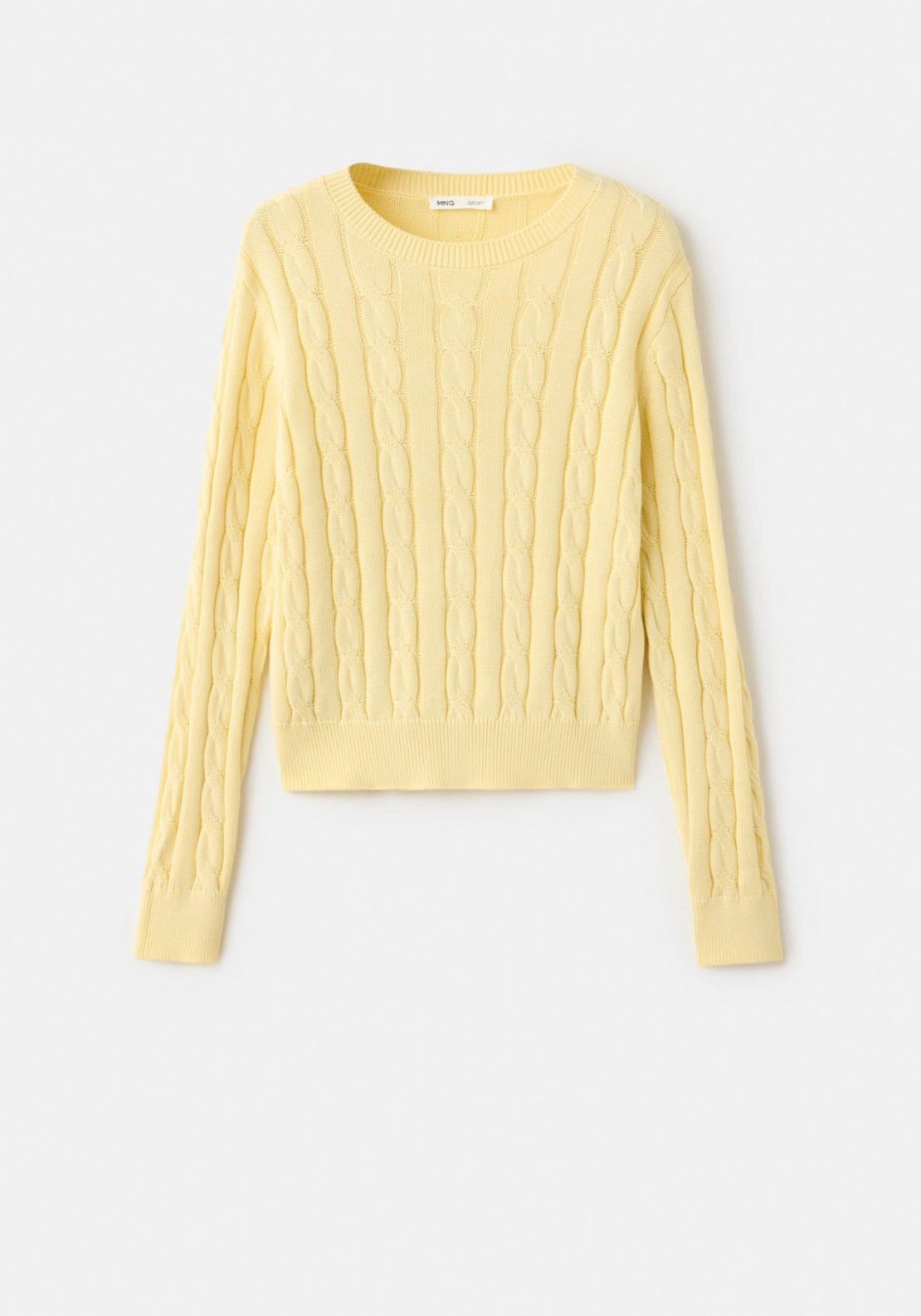 Cable Knit Sweater - Yellow