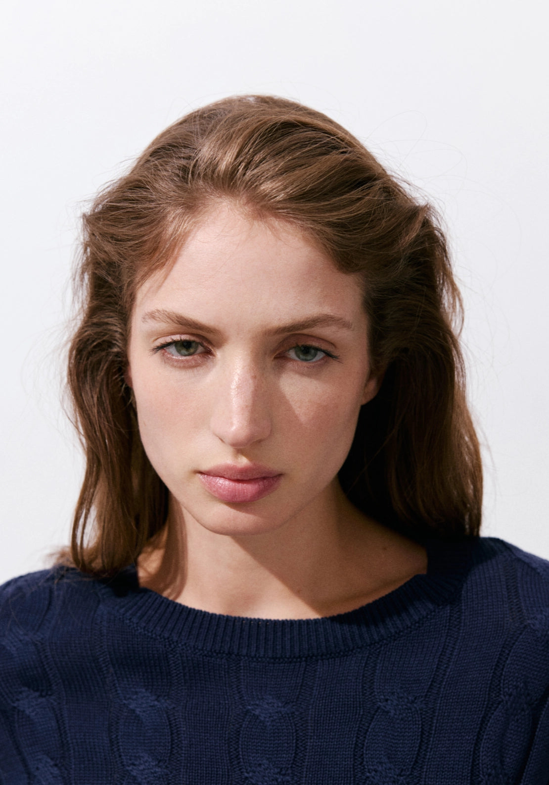 Cable Knit Sweater - Blue