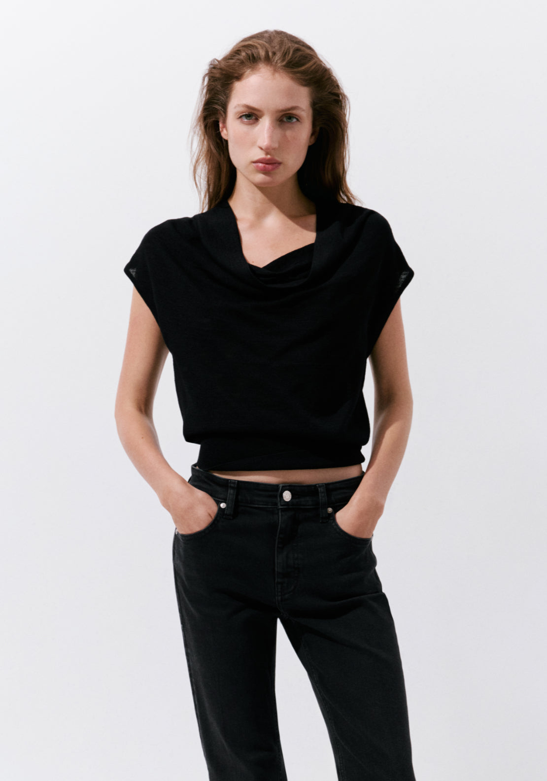 Sienna Flared Cropped Jeans - Denim Grey