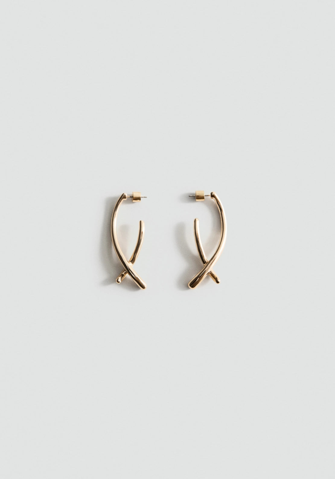 Irregular Textured Earrings - Gold