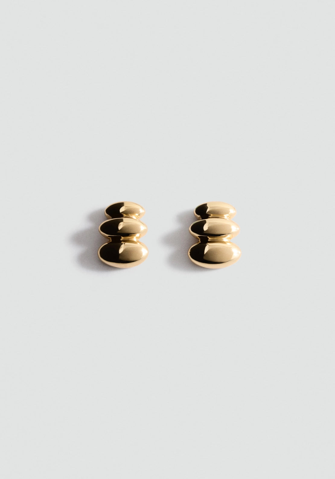 Long Oval Earrings - Gold