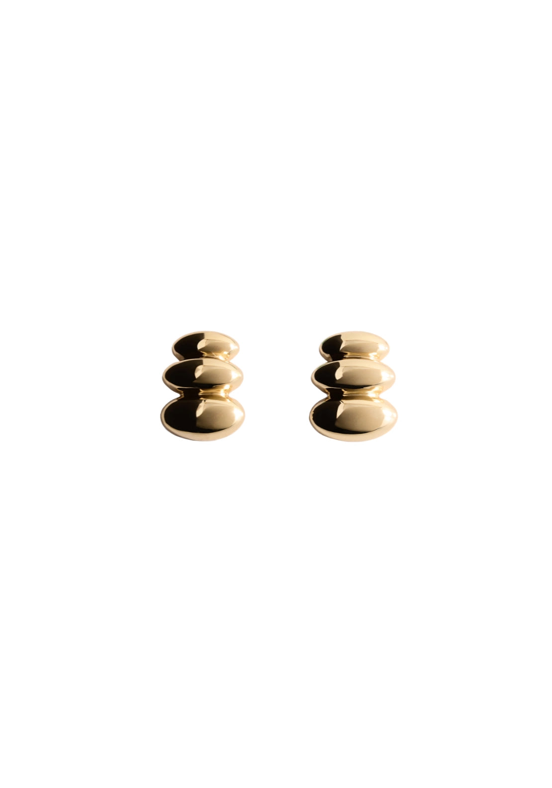 Long Oval Earrings - Gold