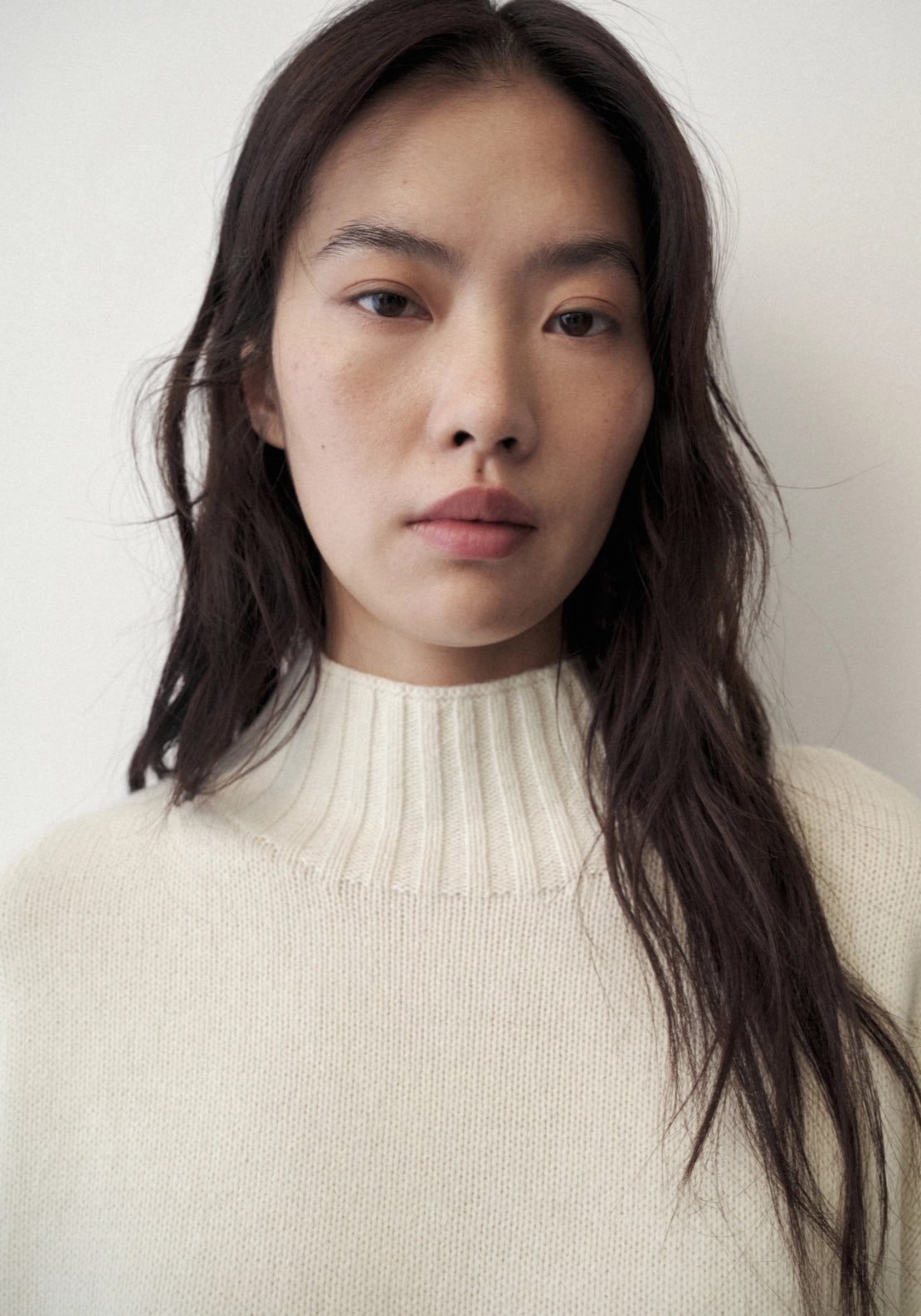 Turtleneck Wool Sweater - White