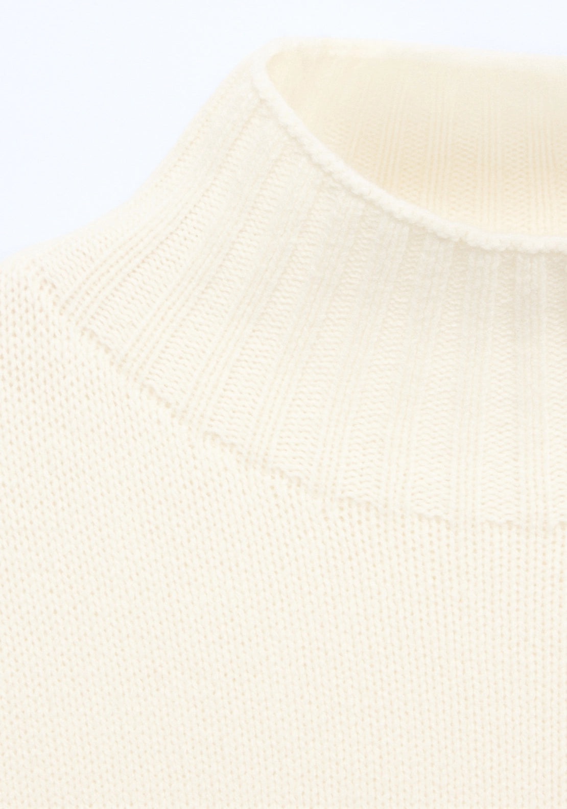 Turtleneck Wool Sweater - White