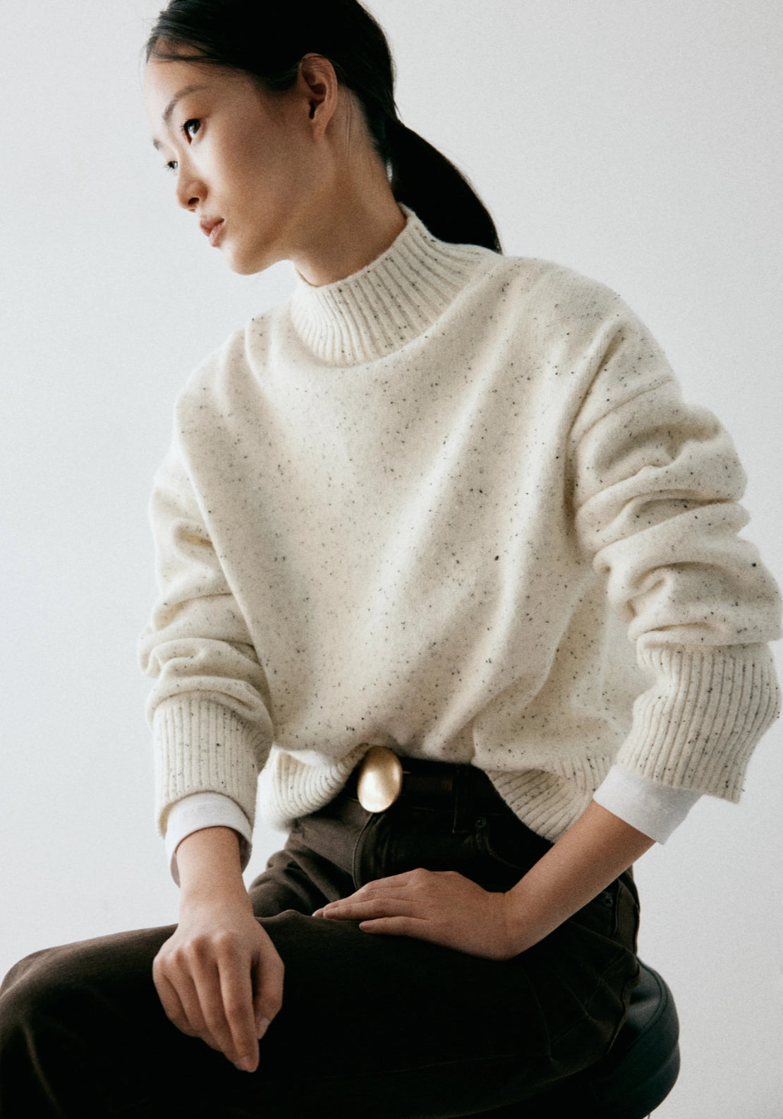Turtleneck Sweater - Cream