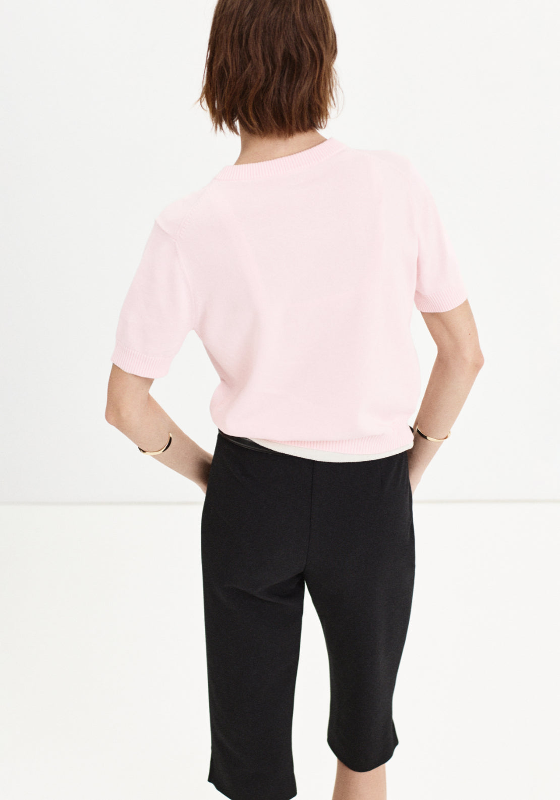 100% Cotton Fine Knitted Sweater - Pink
