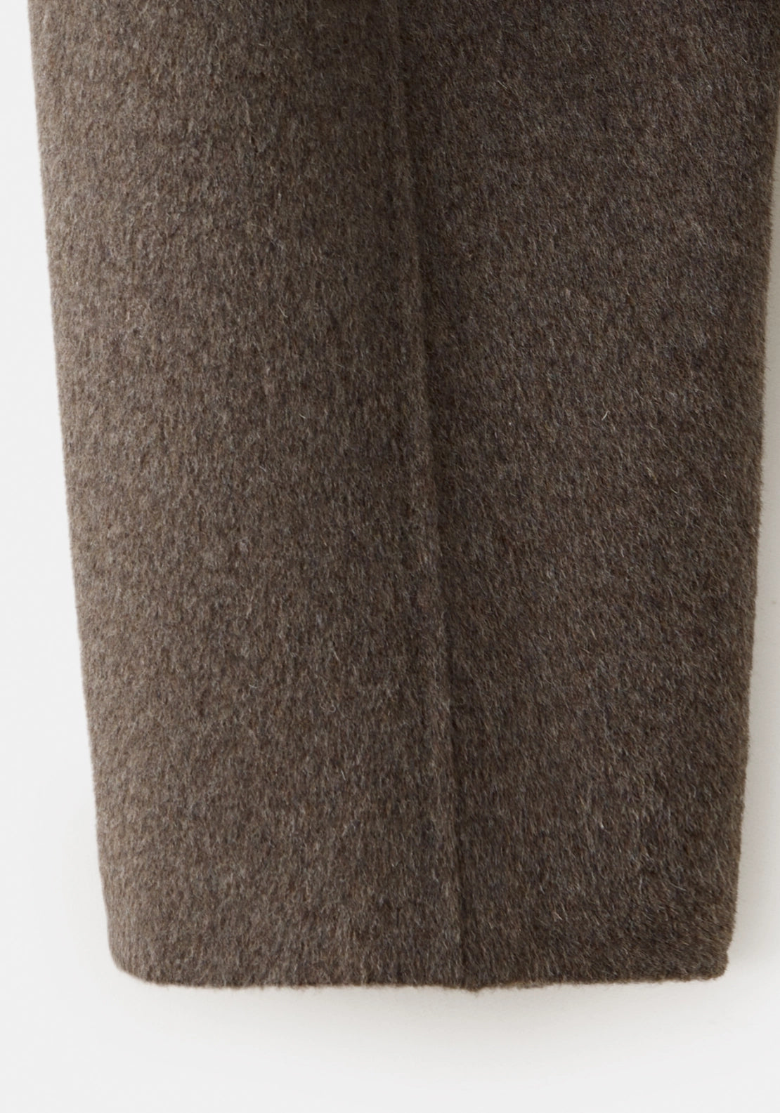 Wool Blend Lapel Jacket - Brown