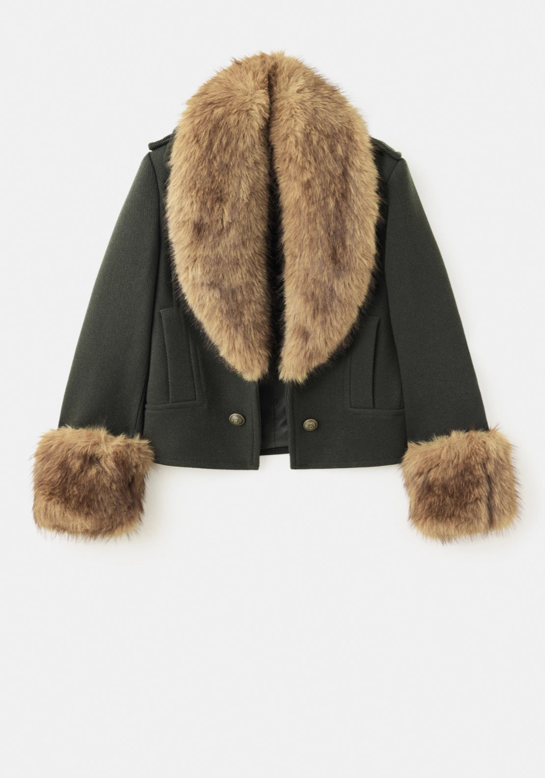 Earthy Tones Boho Coat - Green