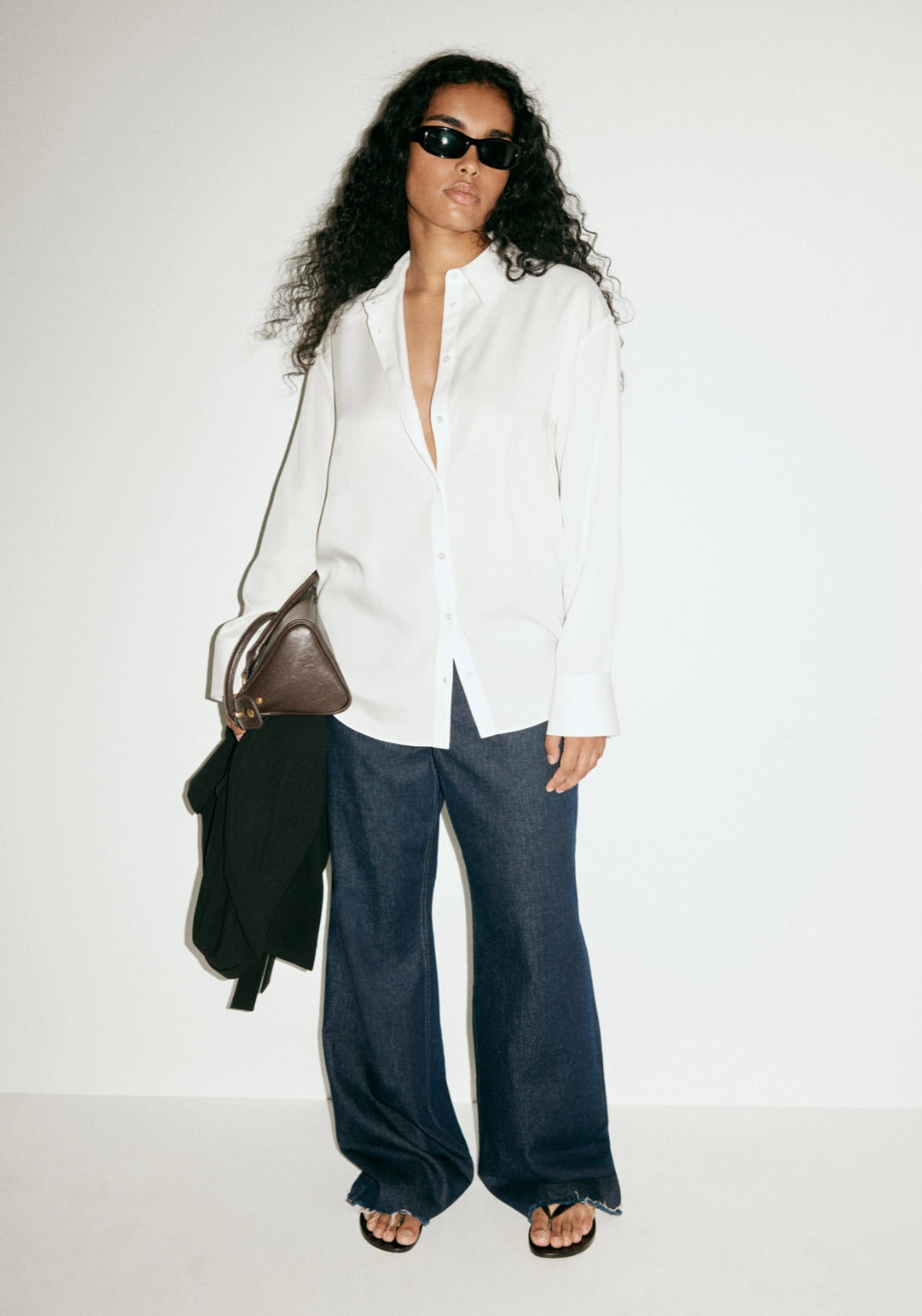 Straight Lyocell Shirt - White