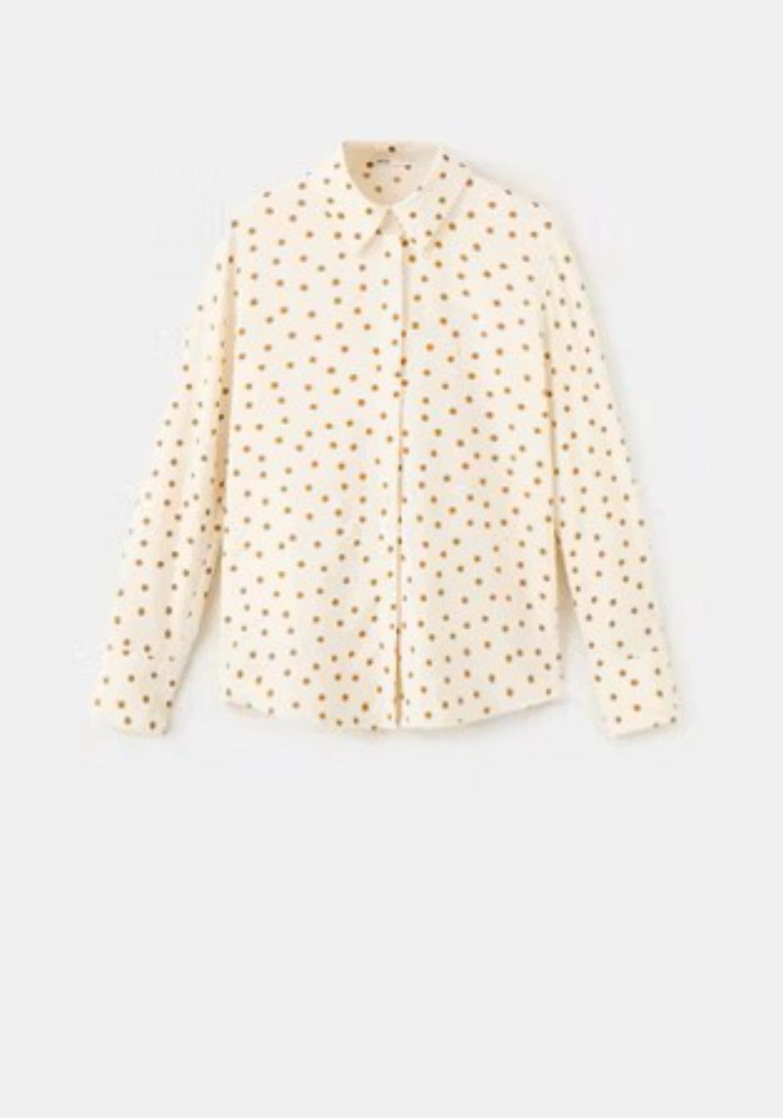 Mango Printed Straight Shirt - Beige 6 Shaws Department Stores