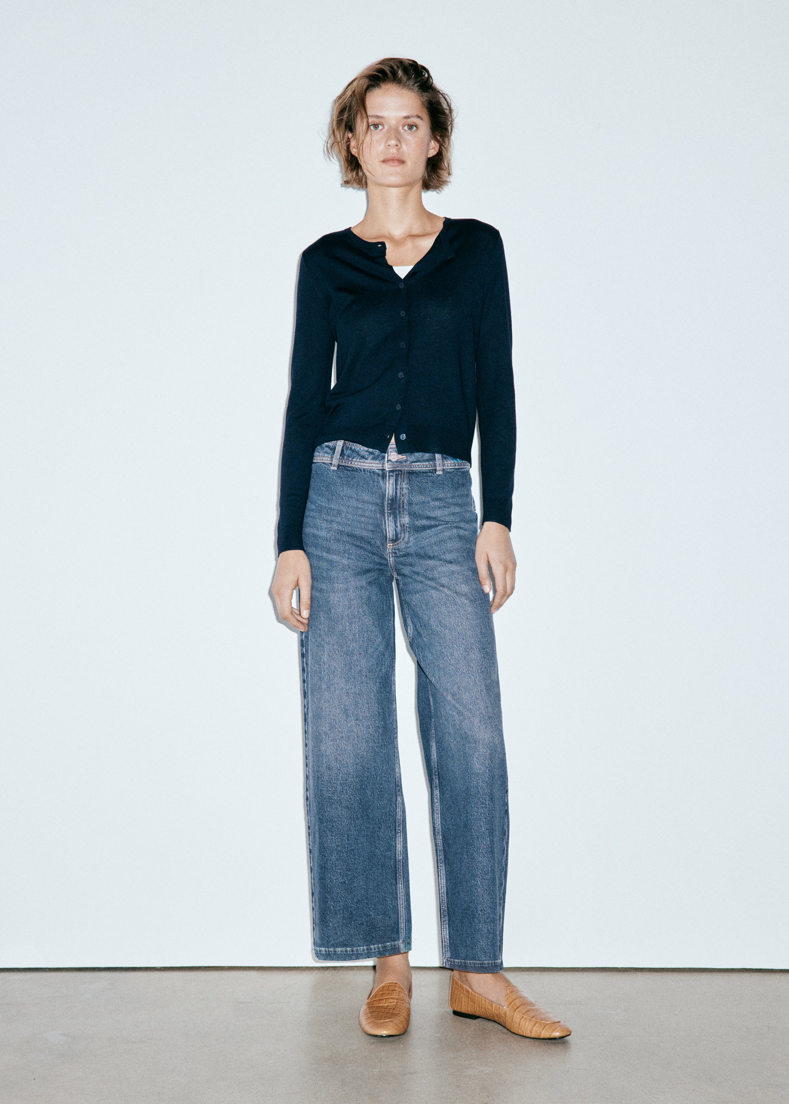 Catherin High Rise Wide-Leg Culotte Jeans - Denim Blue