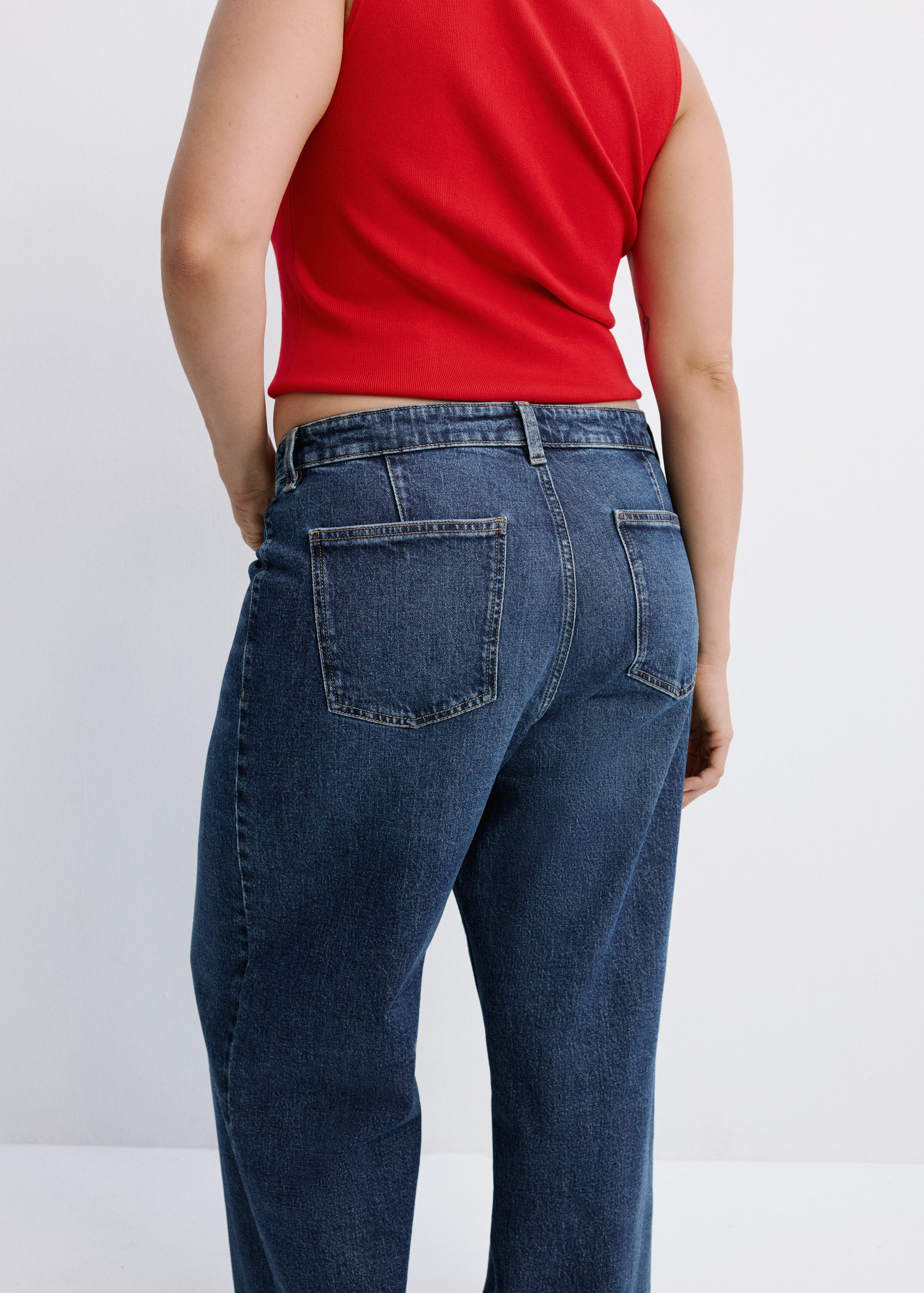 Catherin High Rise Wide-Leg Culotte Jeans - Denim Blue
