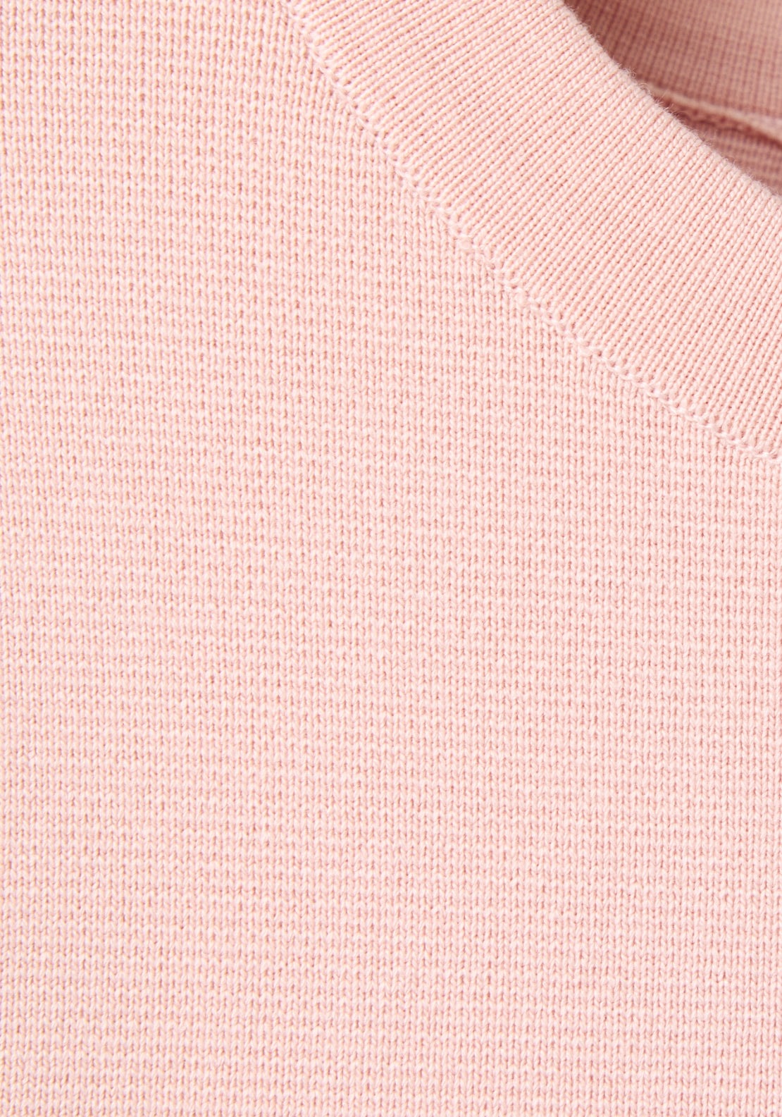 Short Sleeved Fine Knit Sweater - Pink