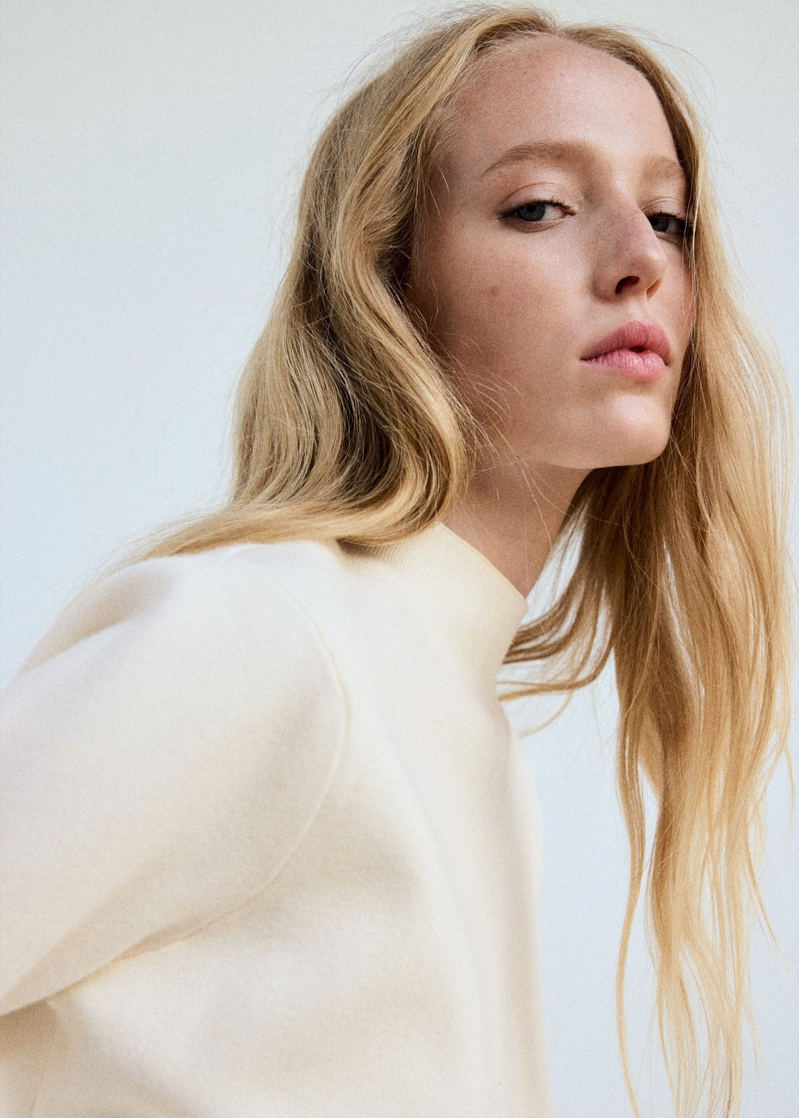 Mango Knitted Sweater With Perkins Neck - Cream 4 Shaws Department Stores
