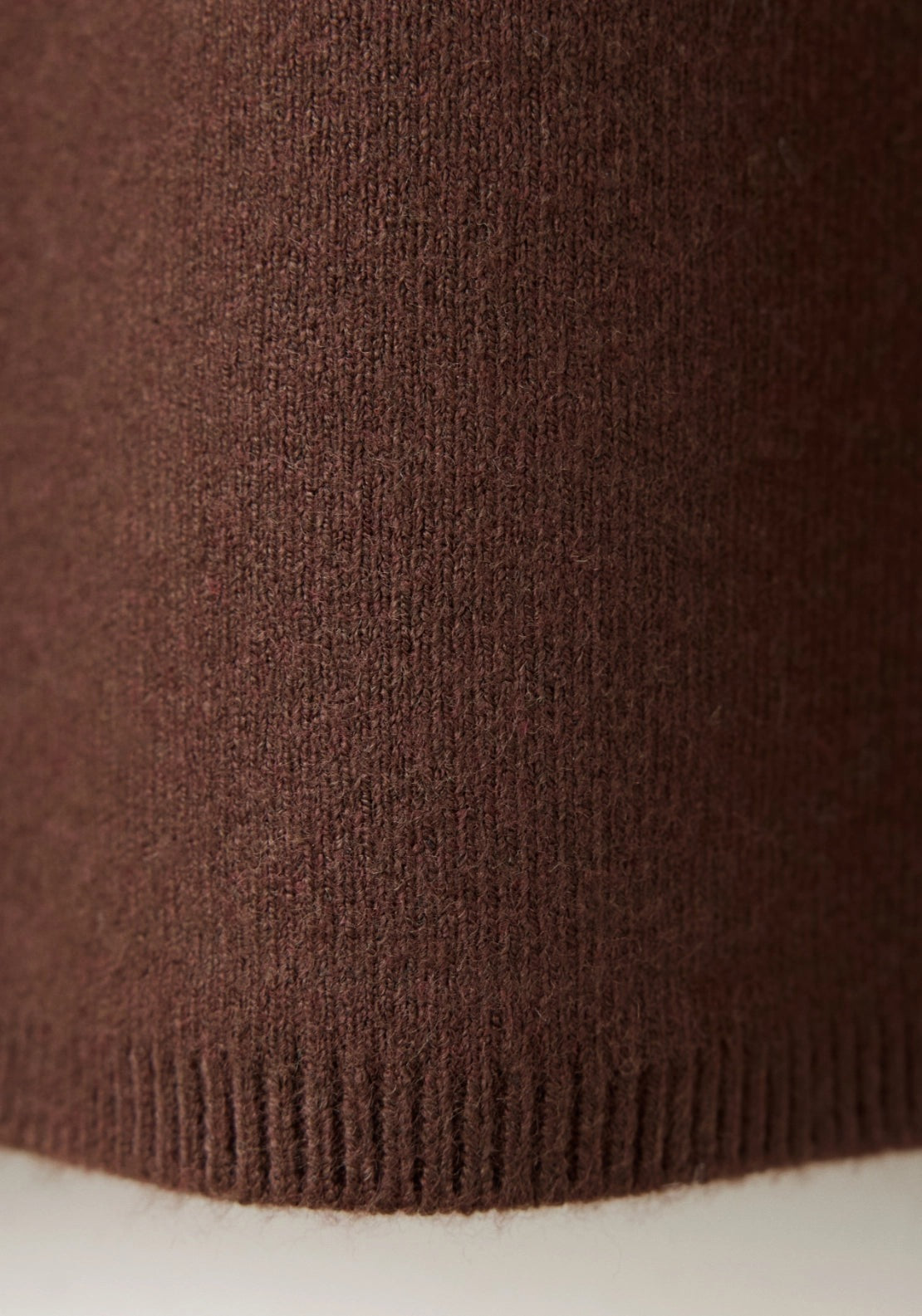 Knitted Sweater With Perkins Neck - Brown