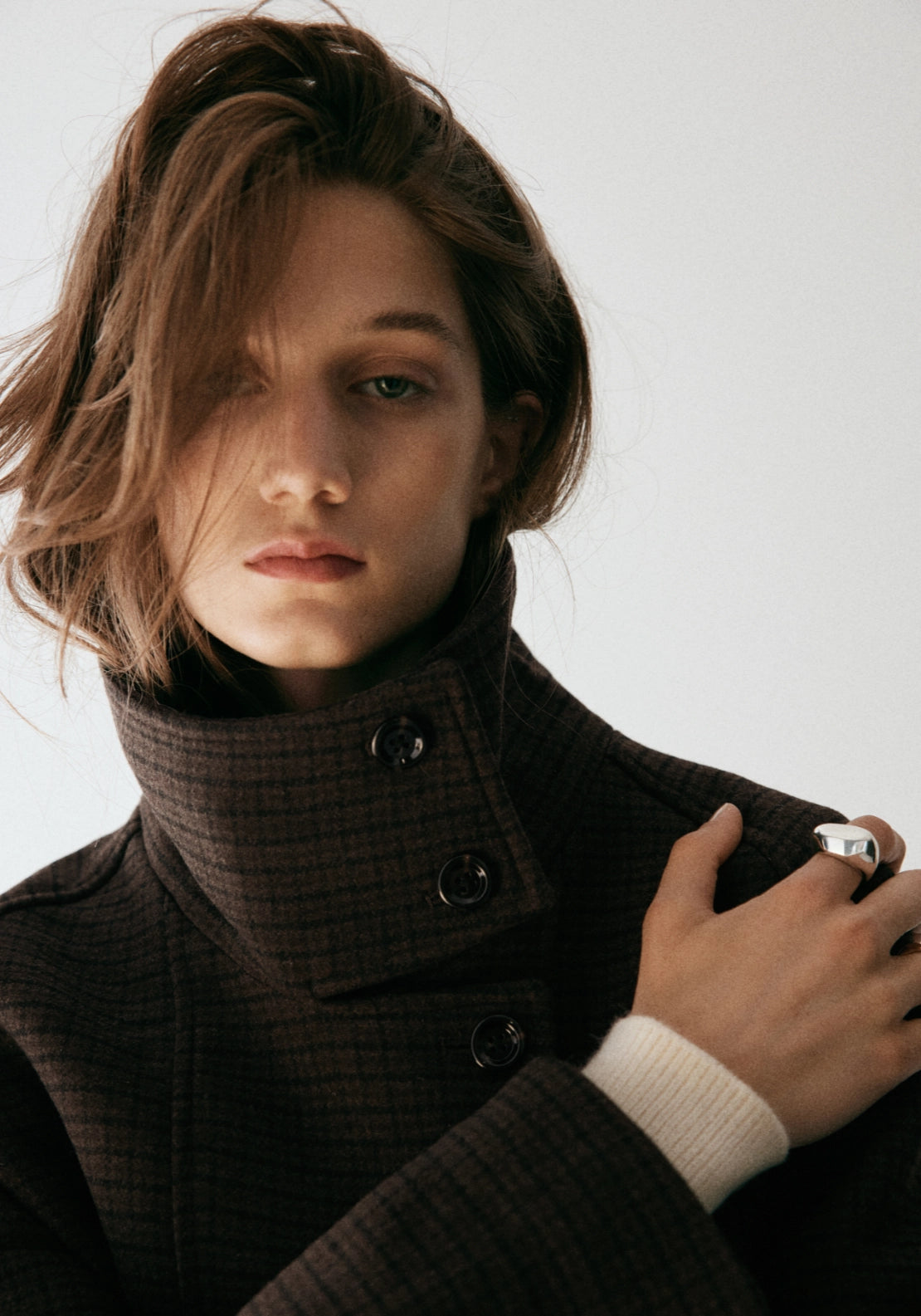 Check Bomber Jacket - Brown