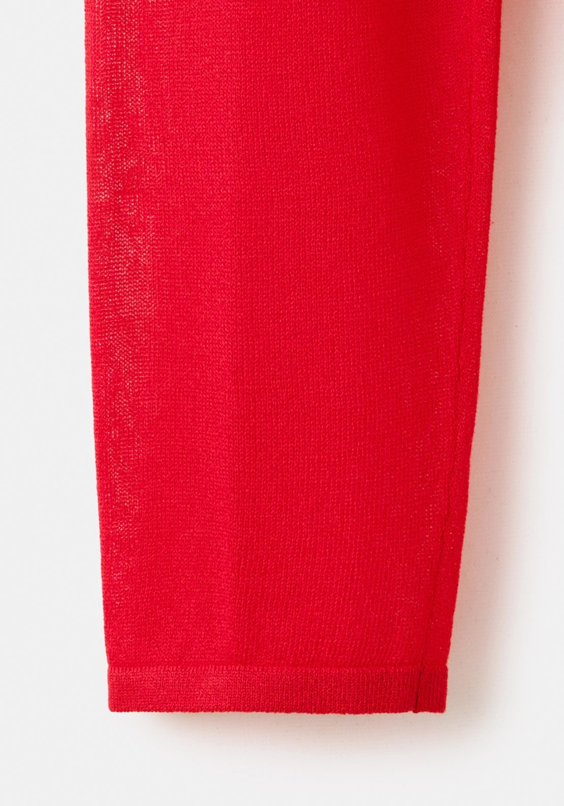 Fine Knit Bow Sweater - Red