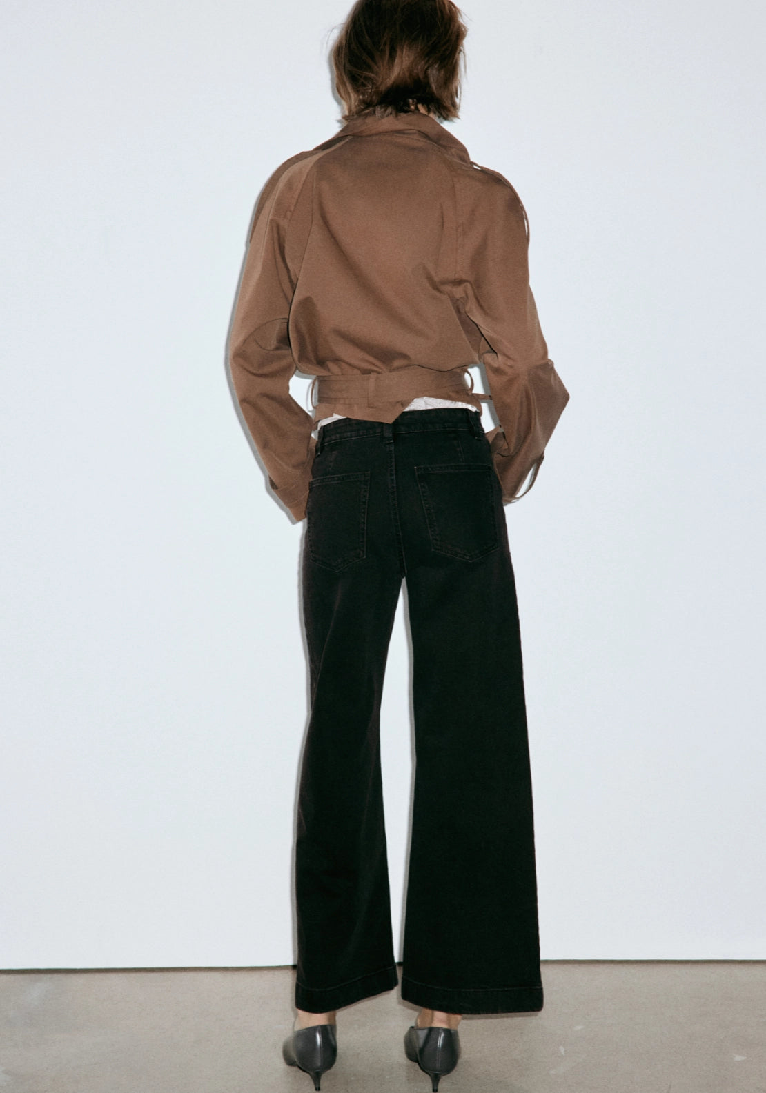 Catherin High Rise Culotte Jeans - Denim Grey