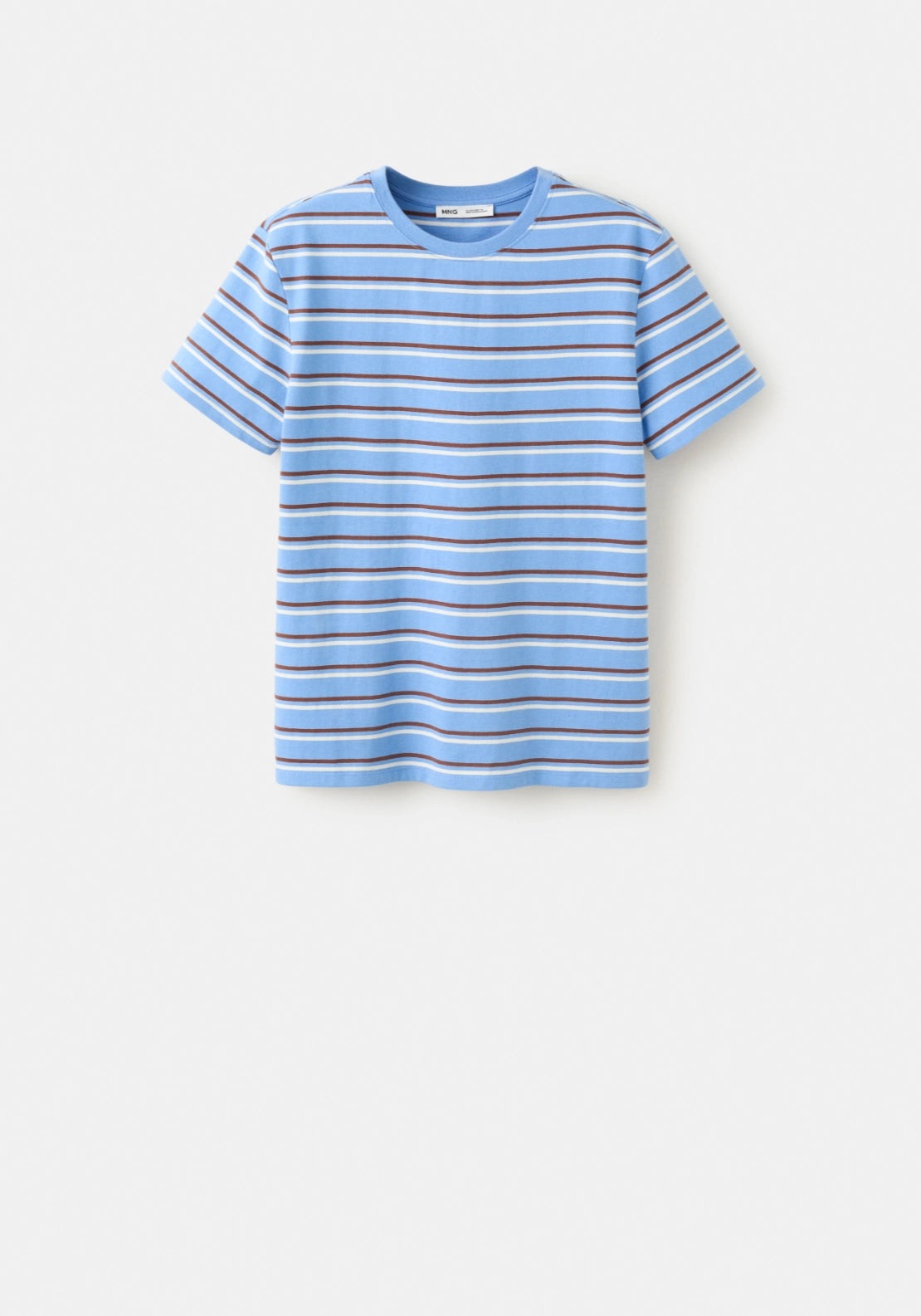 Striped Cotton T-Shirt - Blue