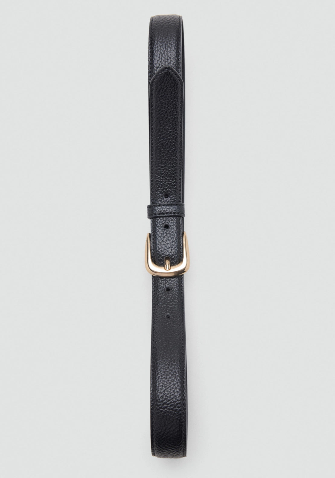 Narrow Belt With Embossed Effect - Brown