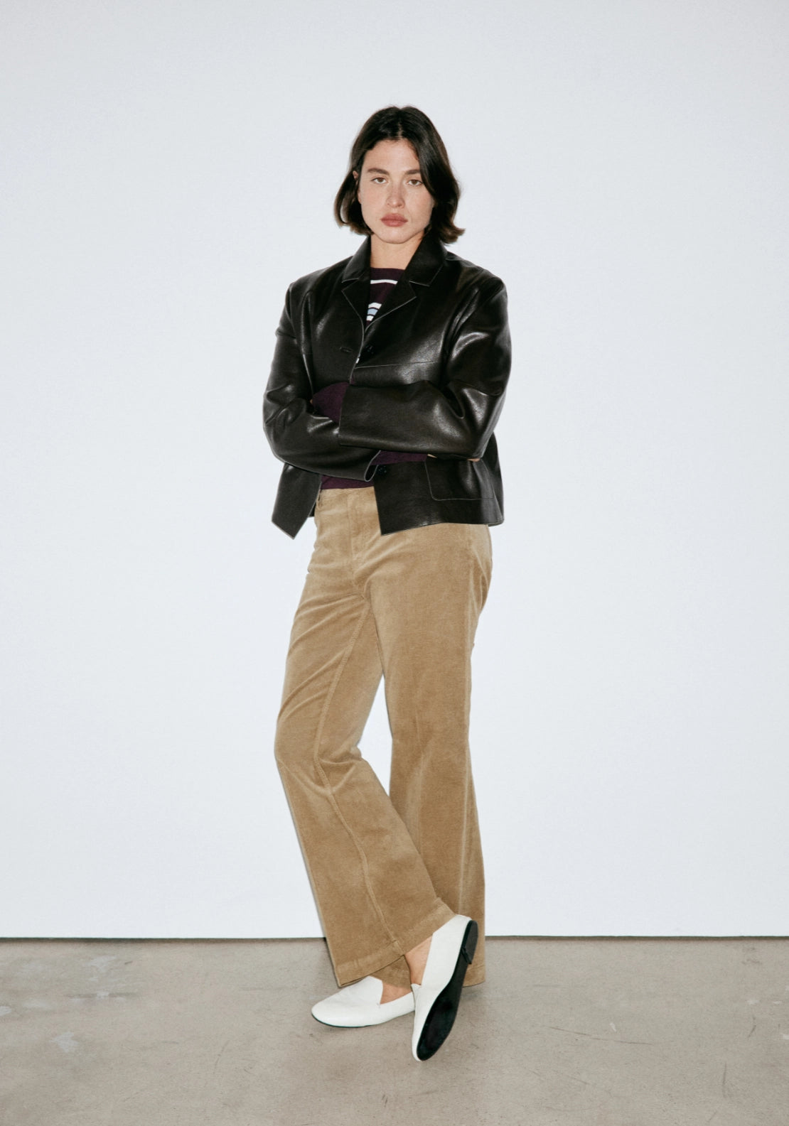Flare Corduroy Jeans - Brown