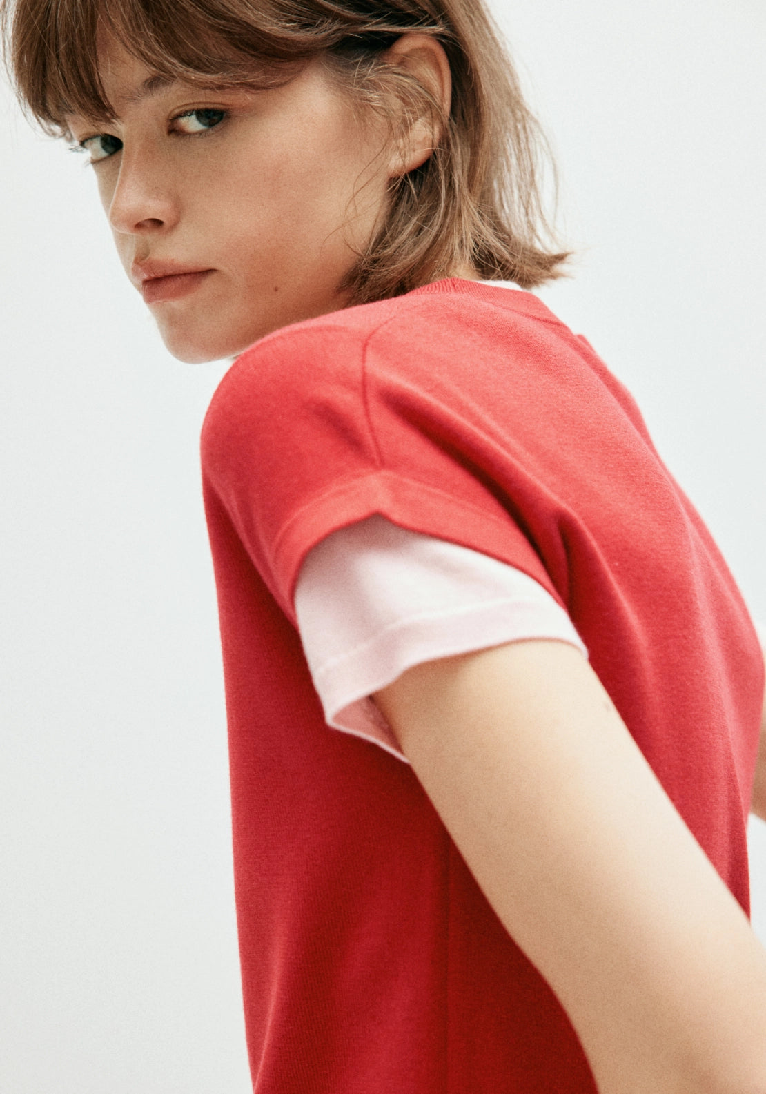 Cotton Short Sleeve T-Shirt - Red